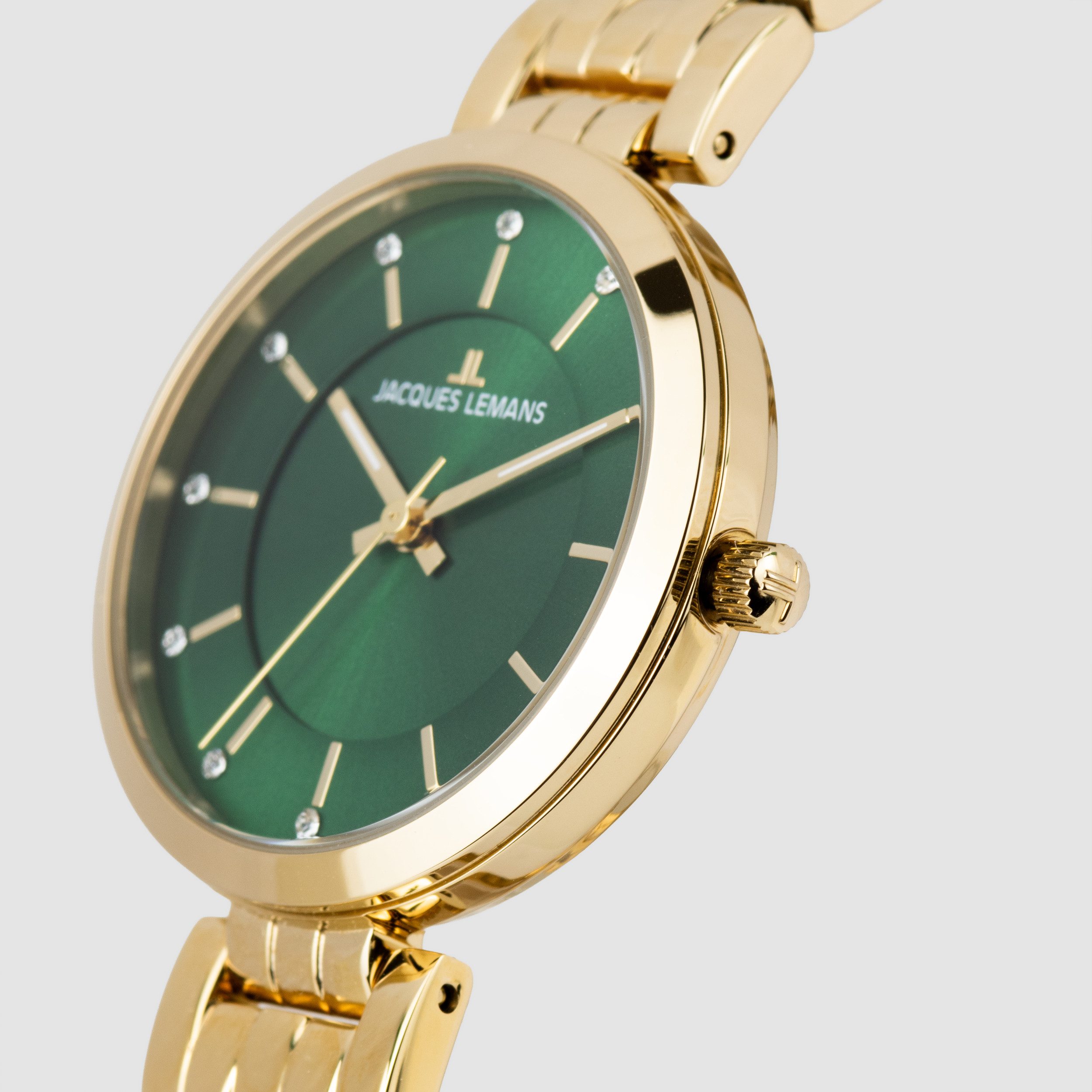 Jacques Lemans Quarzuhr Milano 1-2211G, Armbanduhr, Damenuhr, Edelstahlarmband, analog