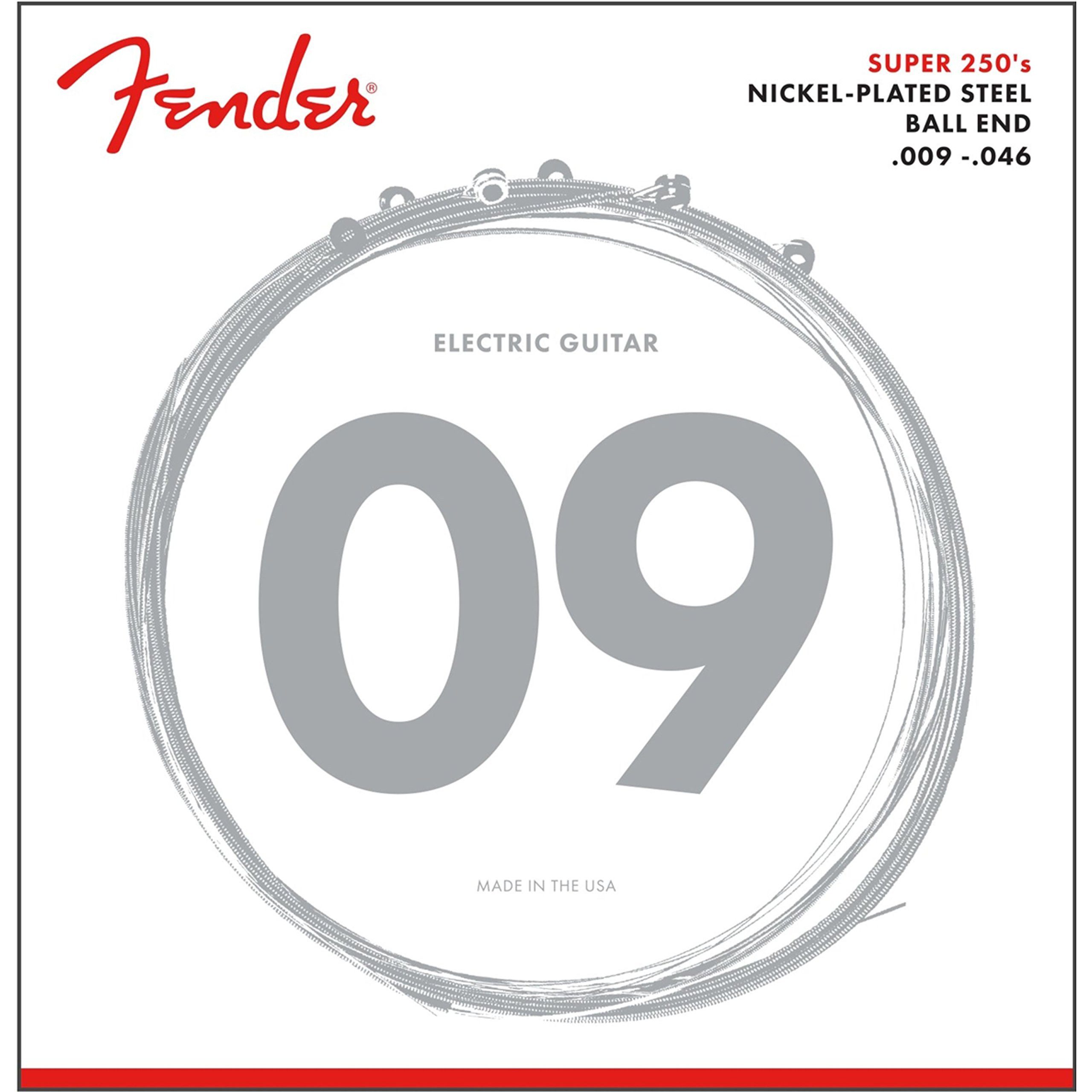 Fender Saiten, E-Gitarren Saiten Super 250LR 9-46 Nickel Plated Steel -