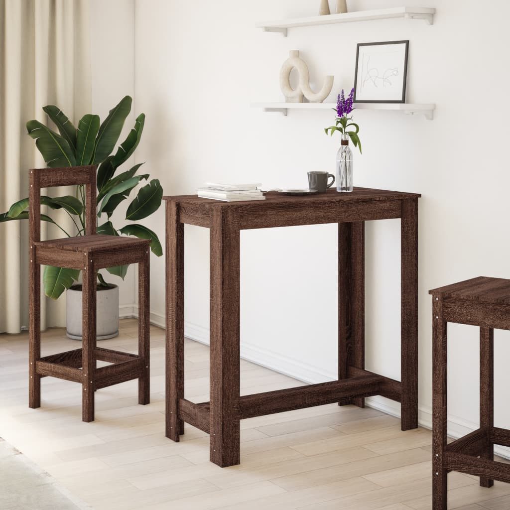 vidaXL Esstisch Bartisch Braun Eichen-Optik 102x50x103,5 günstig online kaufen