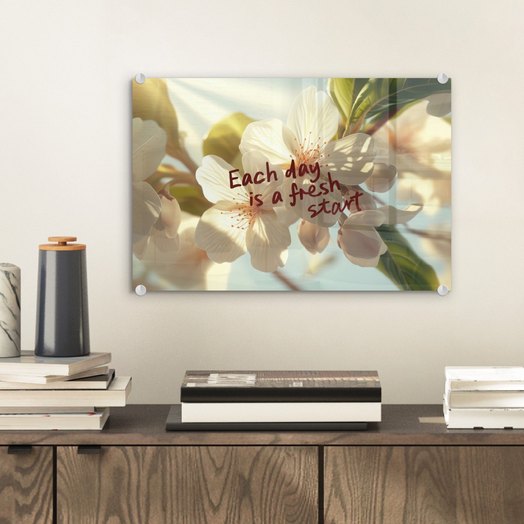 MuchoWow Acrylglasbild Blüten - Sonnenlicht - günstig online kaufen