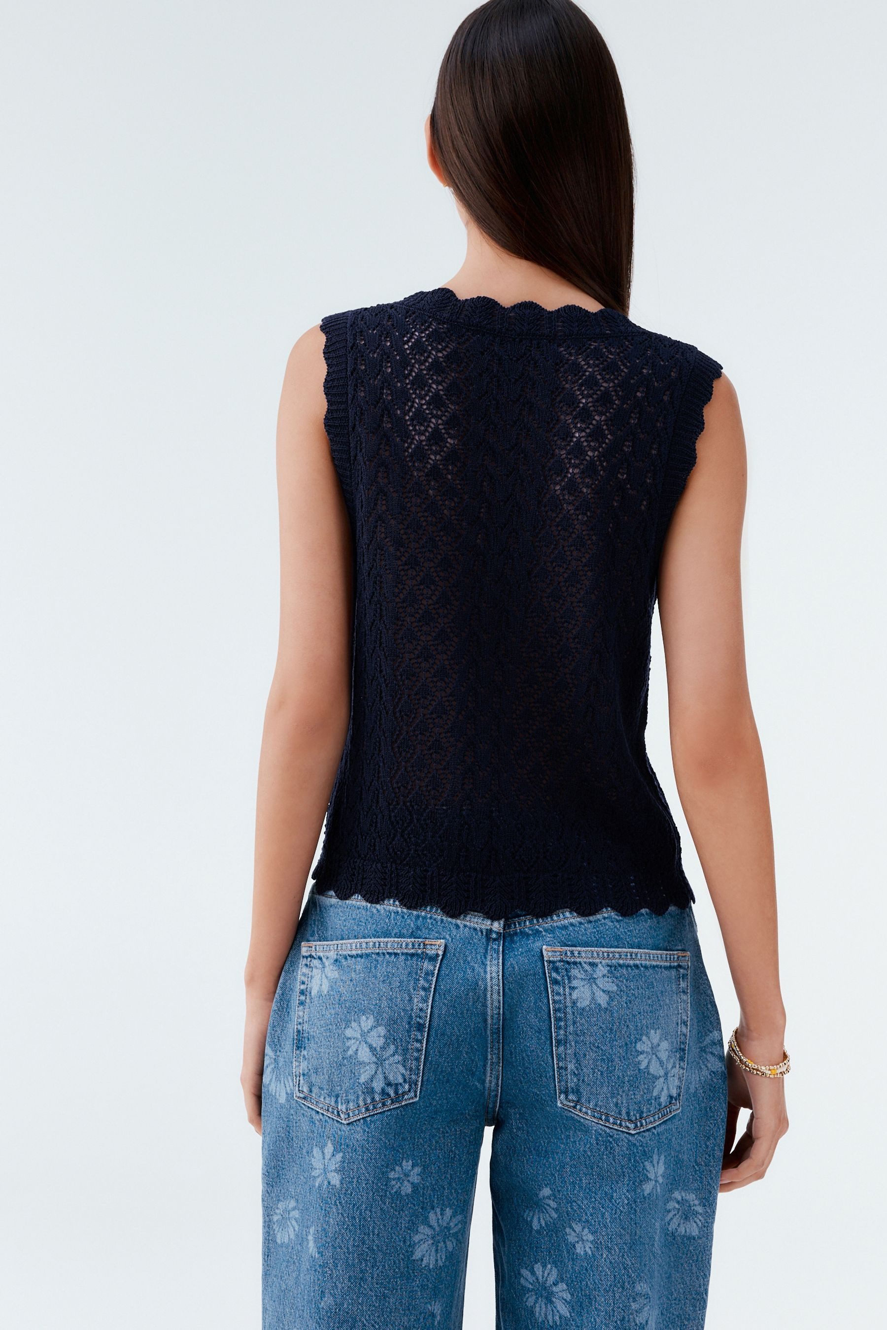 Next Anzugweste Trägertop mit Bindedetail mit Spitze und Leinen (1-tlg) günstig online kaufen