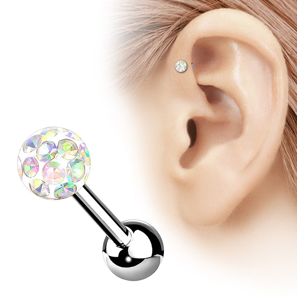 Taffstyle Piercing-Set Tragus Epoxy beschichtet Kristall günstig online kaufen