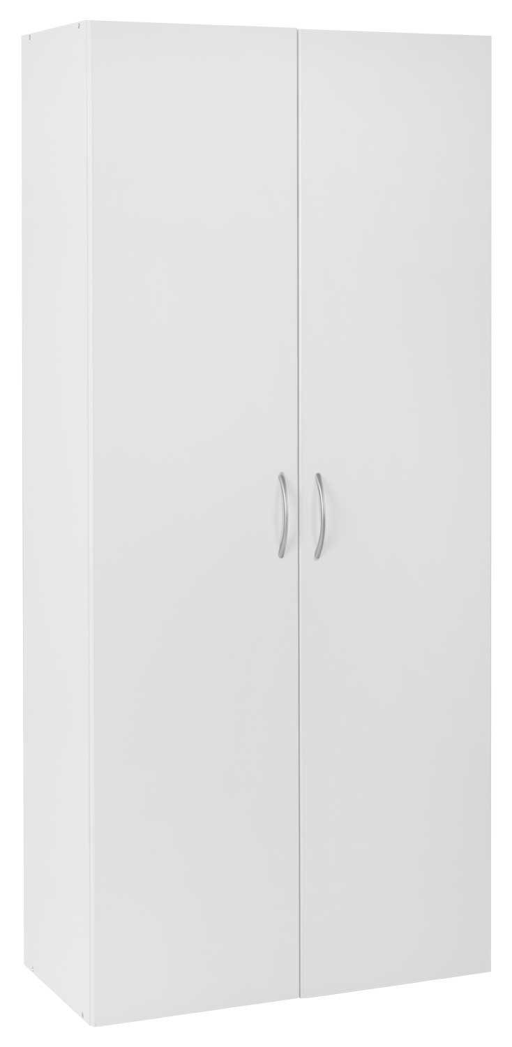 Wimex Garderobenschrank Schrank MULTIRAUMKONZEPT, B 80 x H 185 cm, Weiß matt, mit 2 Türen und 6 Einlegeböden
