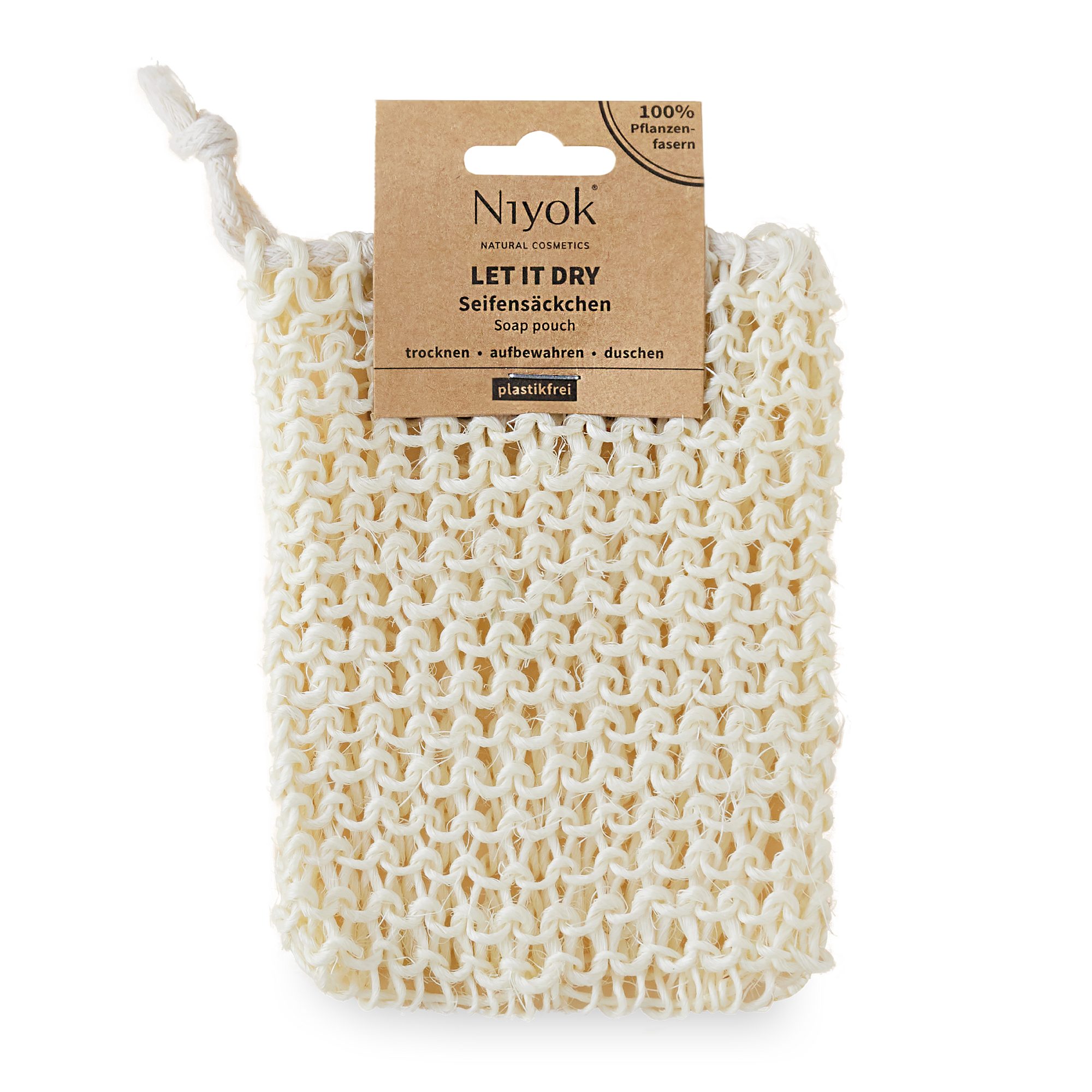 Niyok Seifenschale Seifensäckchen, Sisal Pflanzenfasern für feste Dusche & Shampoo, aus 100% Pflanzenfasern, Plastikfrei