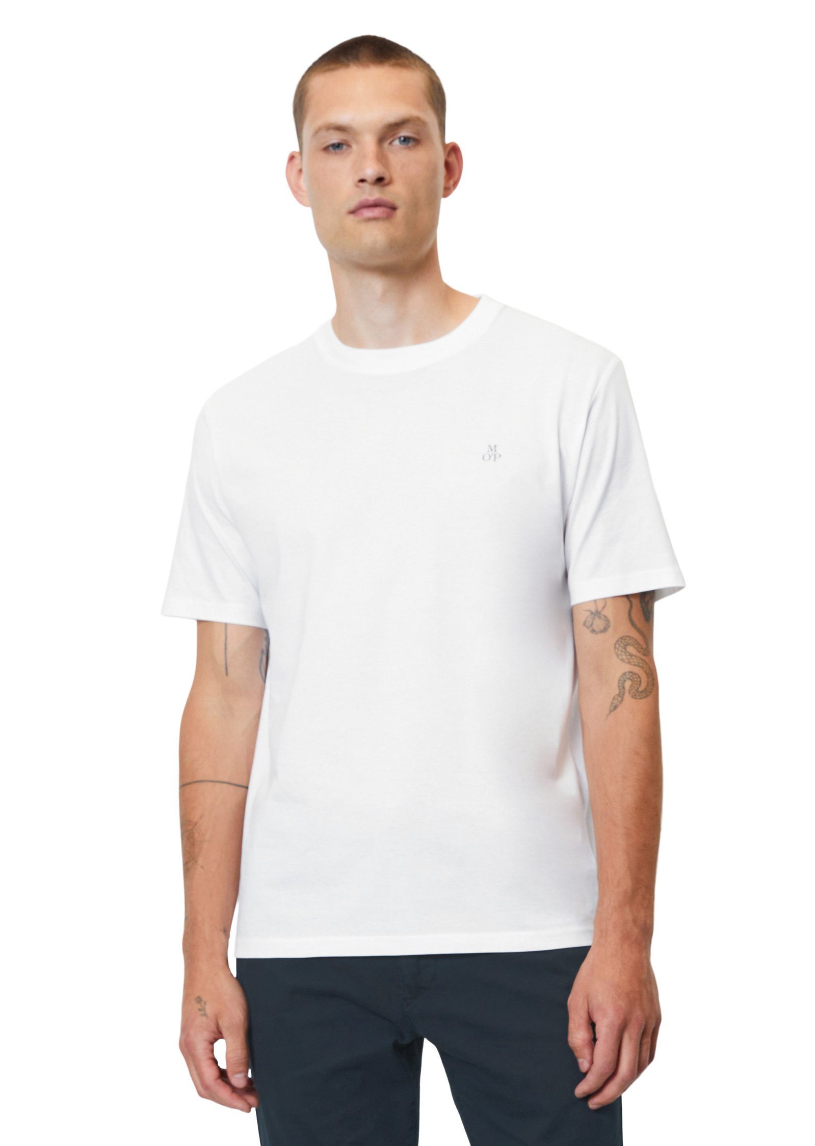 Bio-Baumwolle T-Shirt O'Polo aus white reiner Marc