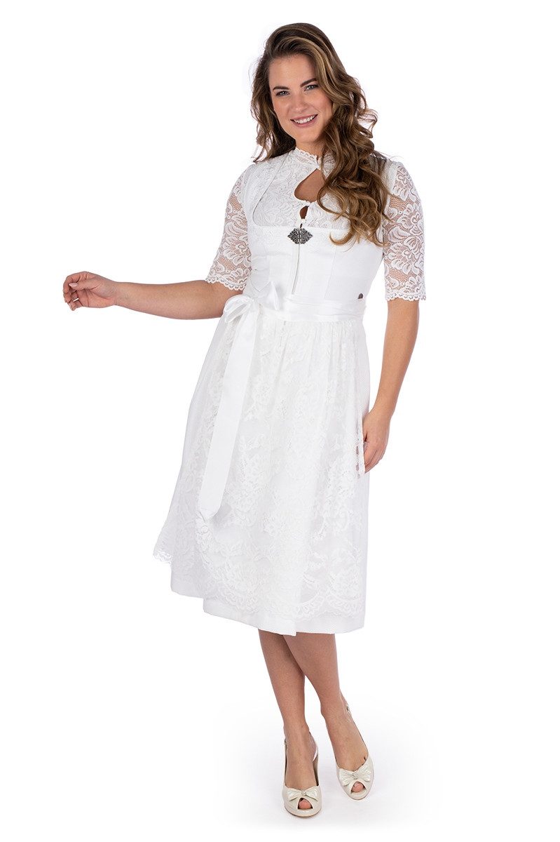 Alpenwahnsinn Dirndl Midi Dirndl 2tlg. - JASSI - offweiß