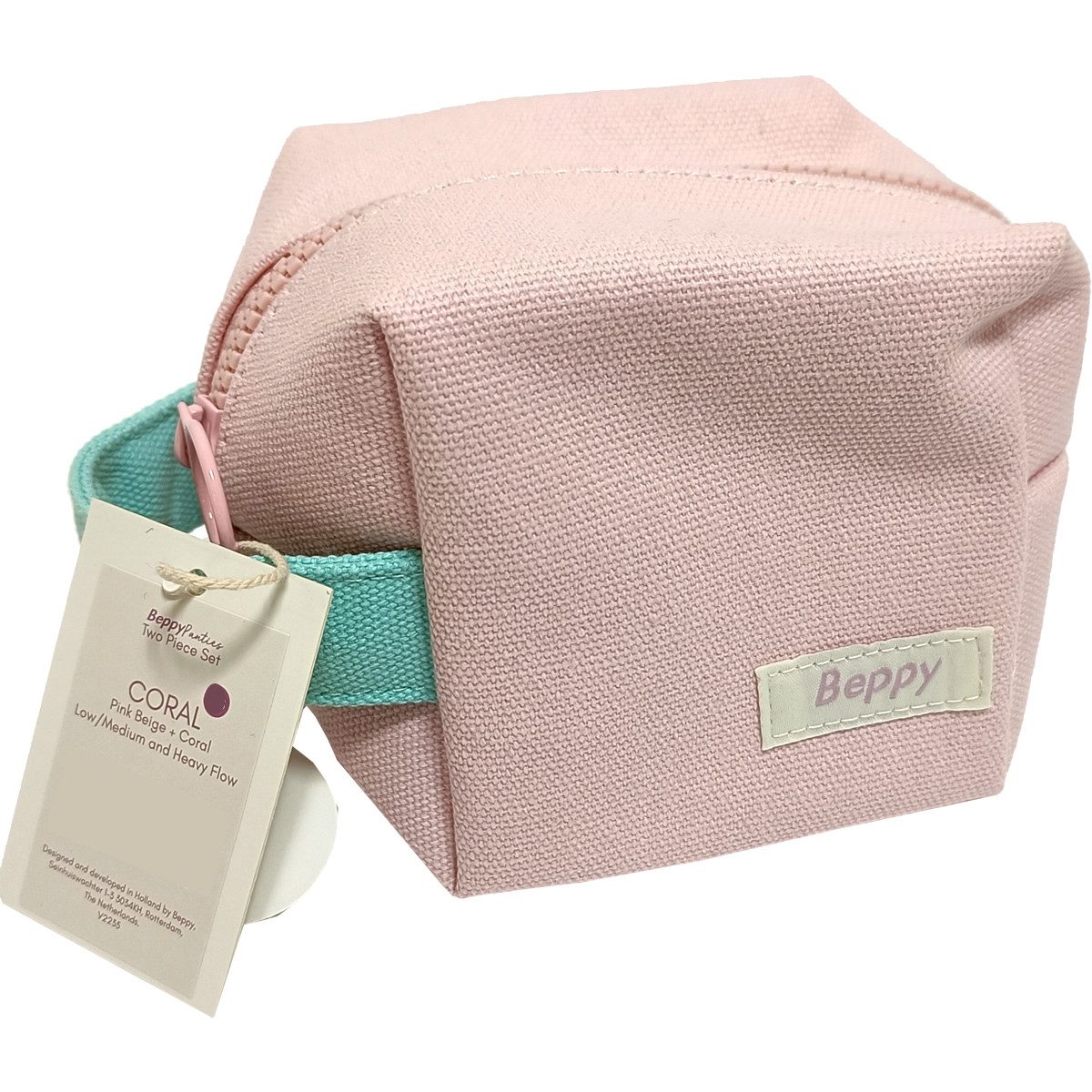 Beppy Periodenslip CORAL (Packung mit, 2-St) Größe L, mit Waschtasche und Aufbewahrungstasche