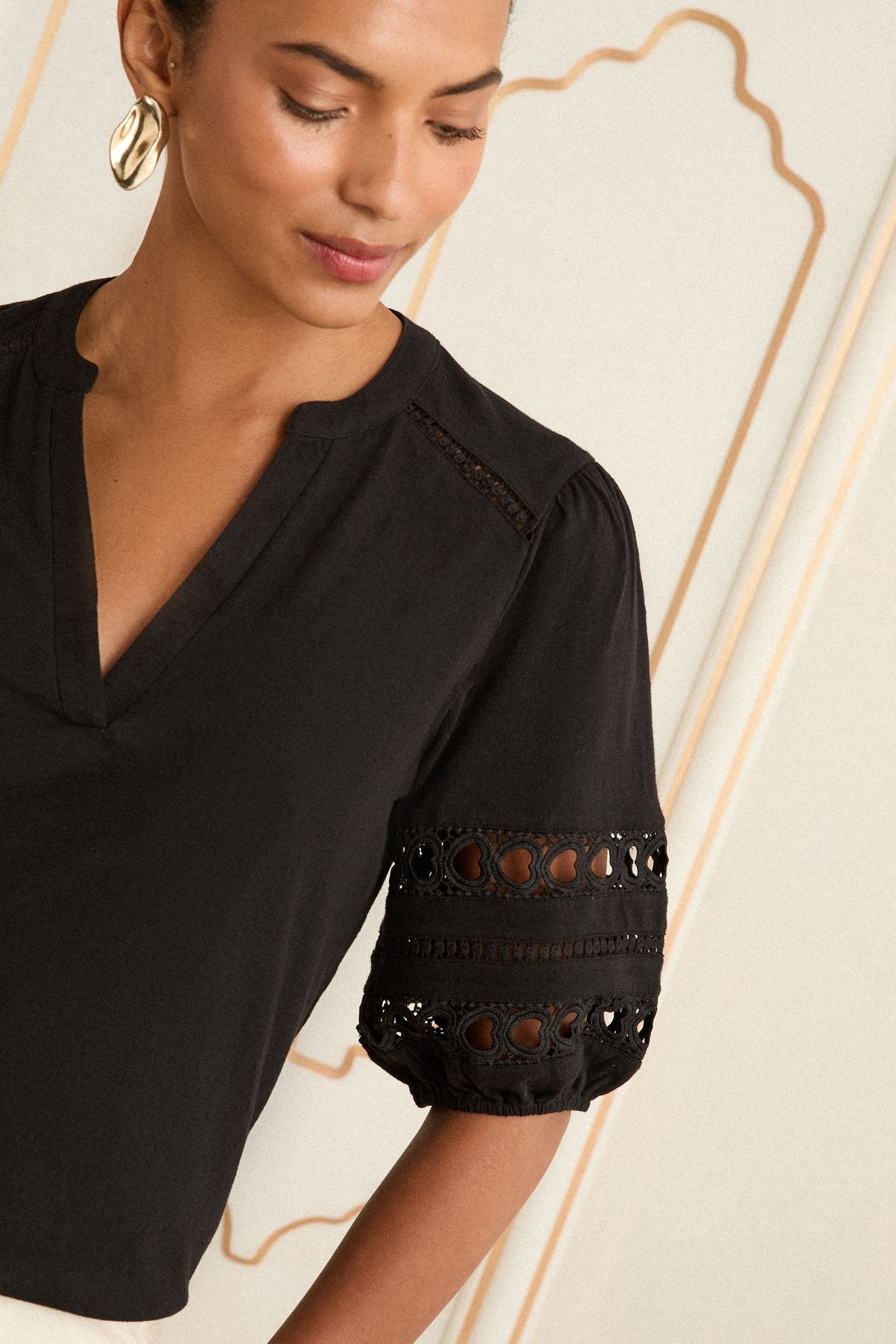 Love & Roses V-Shirt Love & Roses T-Shirt mit V-Ausschnitt, Regular (1-tlg)