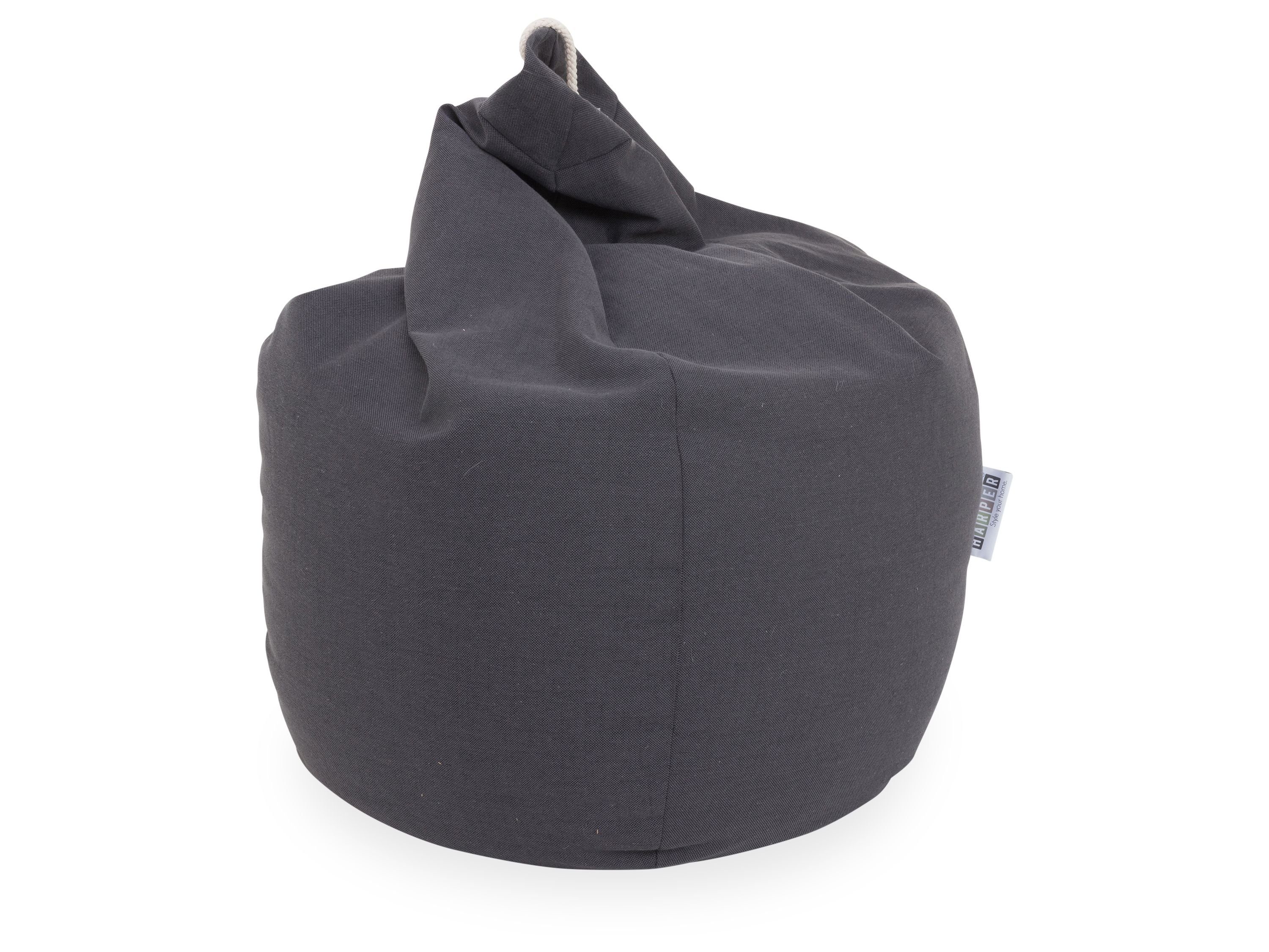 HARPER Bodenkissen 70x100 HARPER cm XL RIVA grau 70x100 Sitzsack BH cm) Sitzsack (BH Sitzsack,