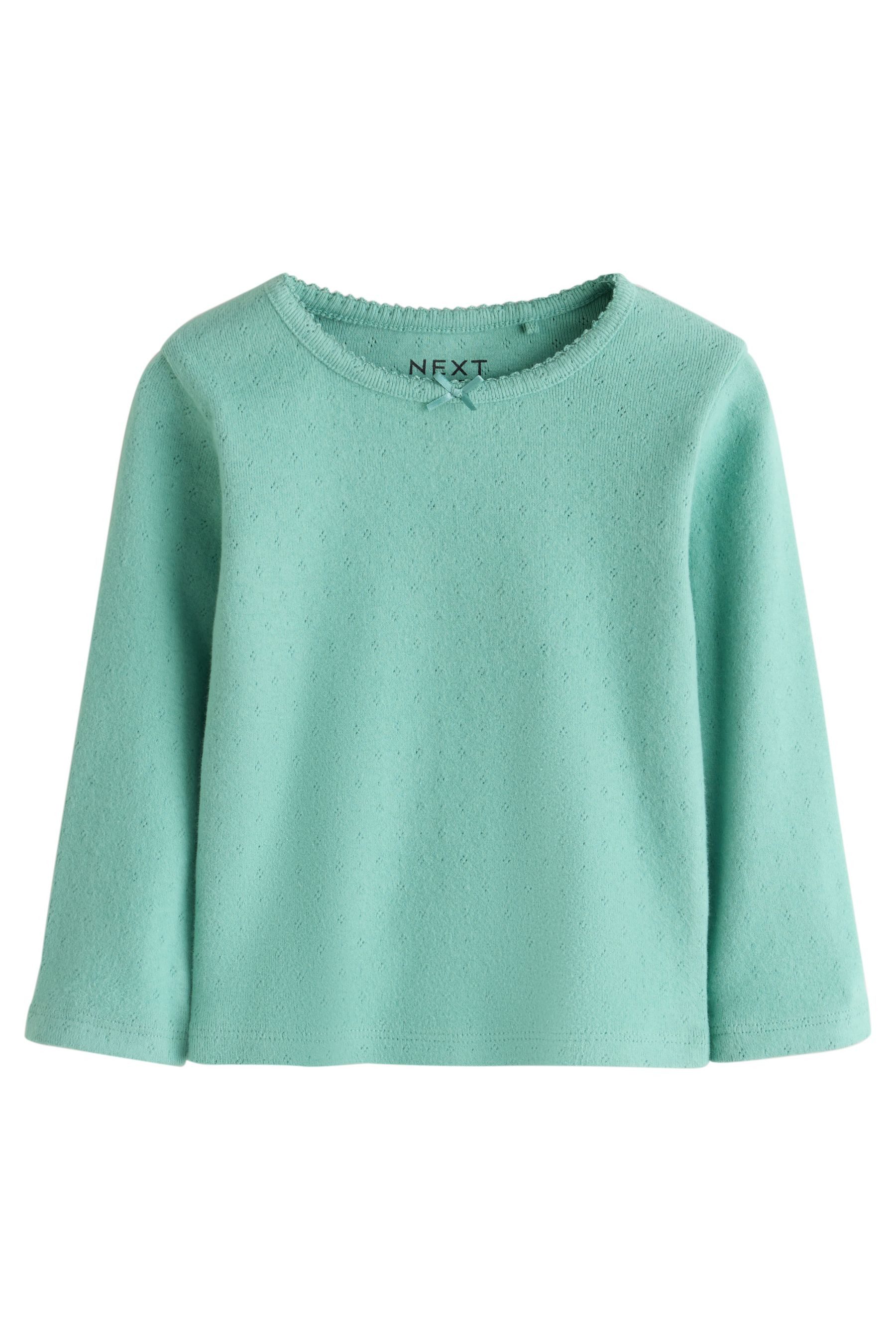 Next Langarmshirt Langärmeliges Pointelle-Shirt (1-tlg)