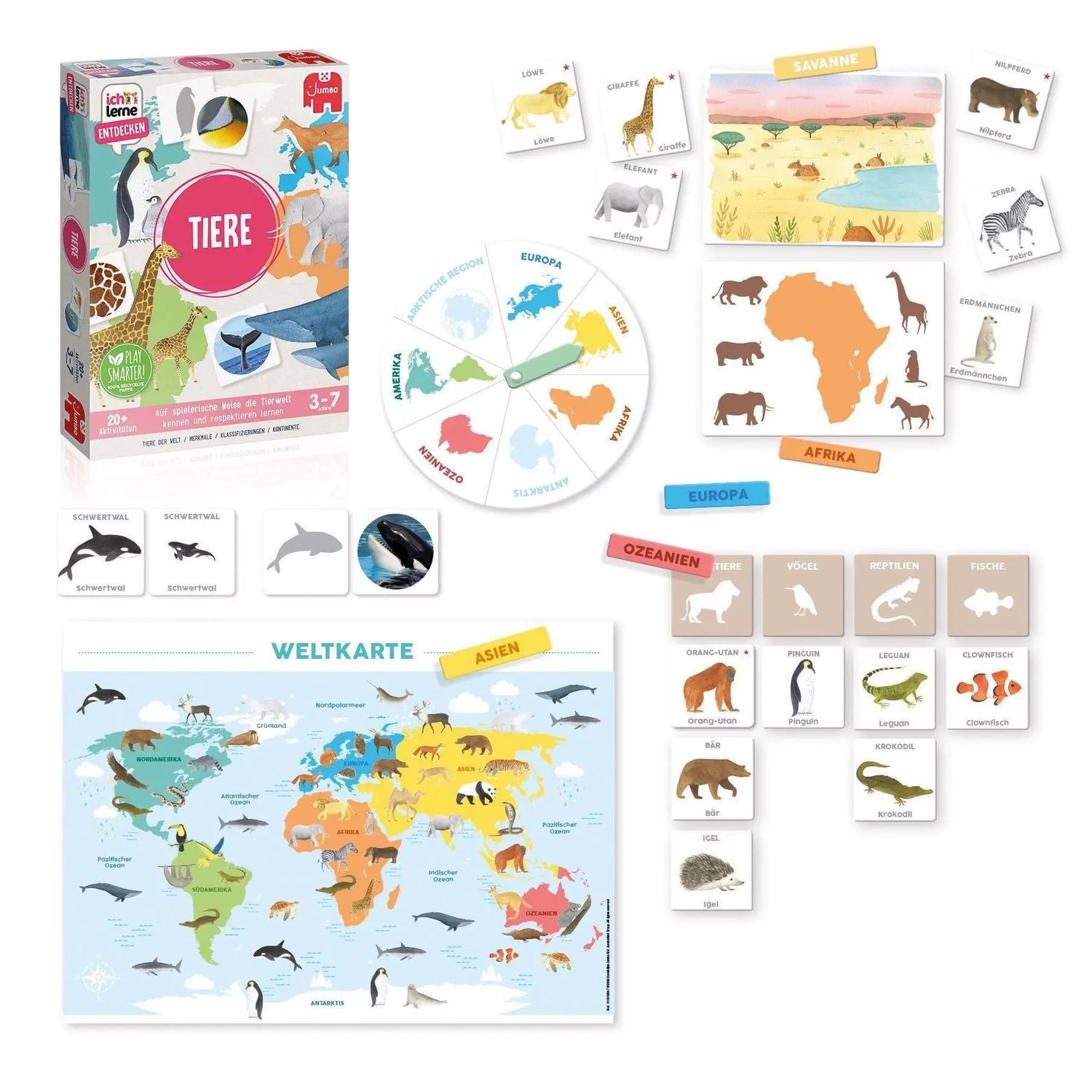 Jumbo Spiele Spiel Ich lerne Entdecken - Tiere