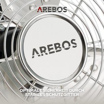 Arebos Bodenventilator 36 cm, Windmaschine Retro Stil, Ventilator, 70 W