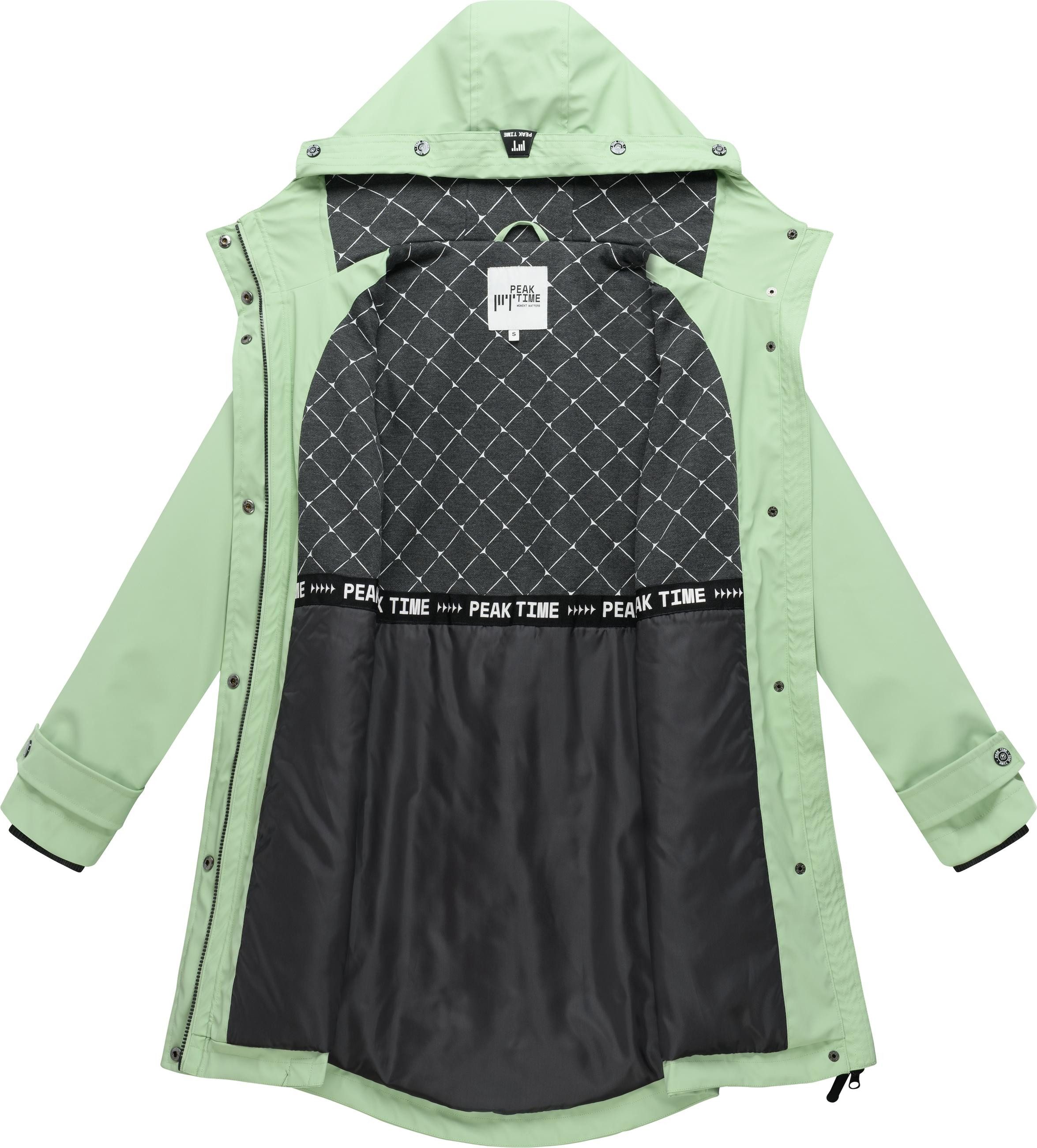 PEAK TIME Regenjacke L60042 stylisch taillierter Regenmantel für Damen – Bild 4 von 4