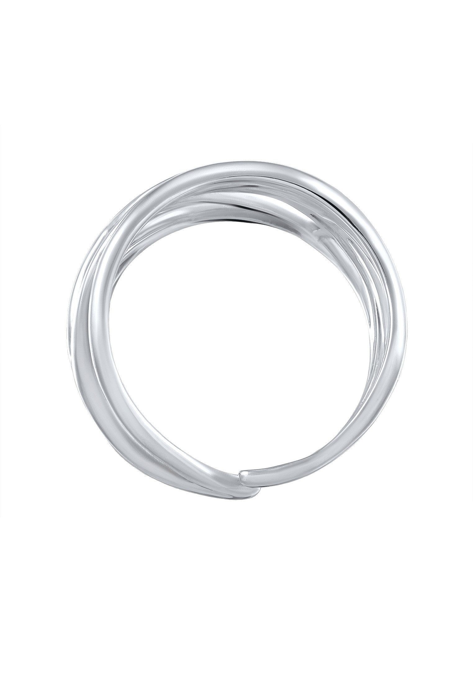 Elli Fingerring Ornament und offene Ringschiene 925 Silber