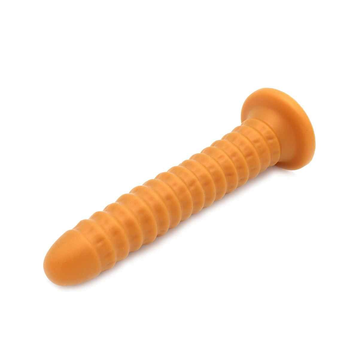 KIOTOS Dildo Goldplay Ribbed L 35 cm, elastischer Silikondildo