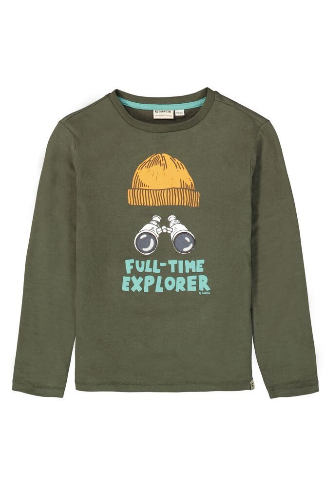 Garcia Langarmshirt Langarmshirt mit Brustprint – günstig online kaufen