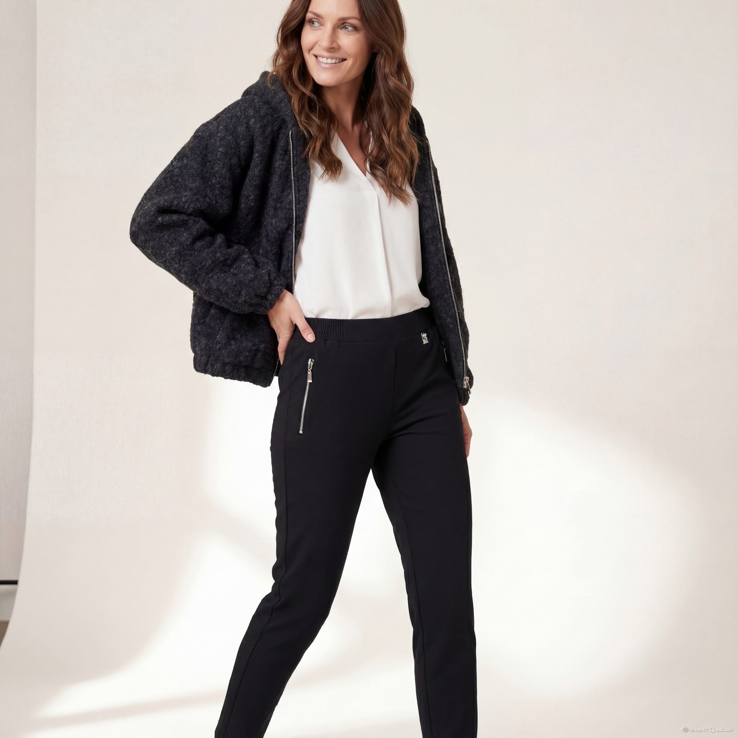Alica Collection Schlupfhose Damen Schlupfhose moderne Stretchhose in Kurzgrößen in großen Größen erhältlich, Komfort-Stretchbund – Bild 5 von 5