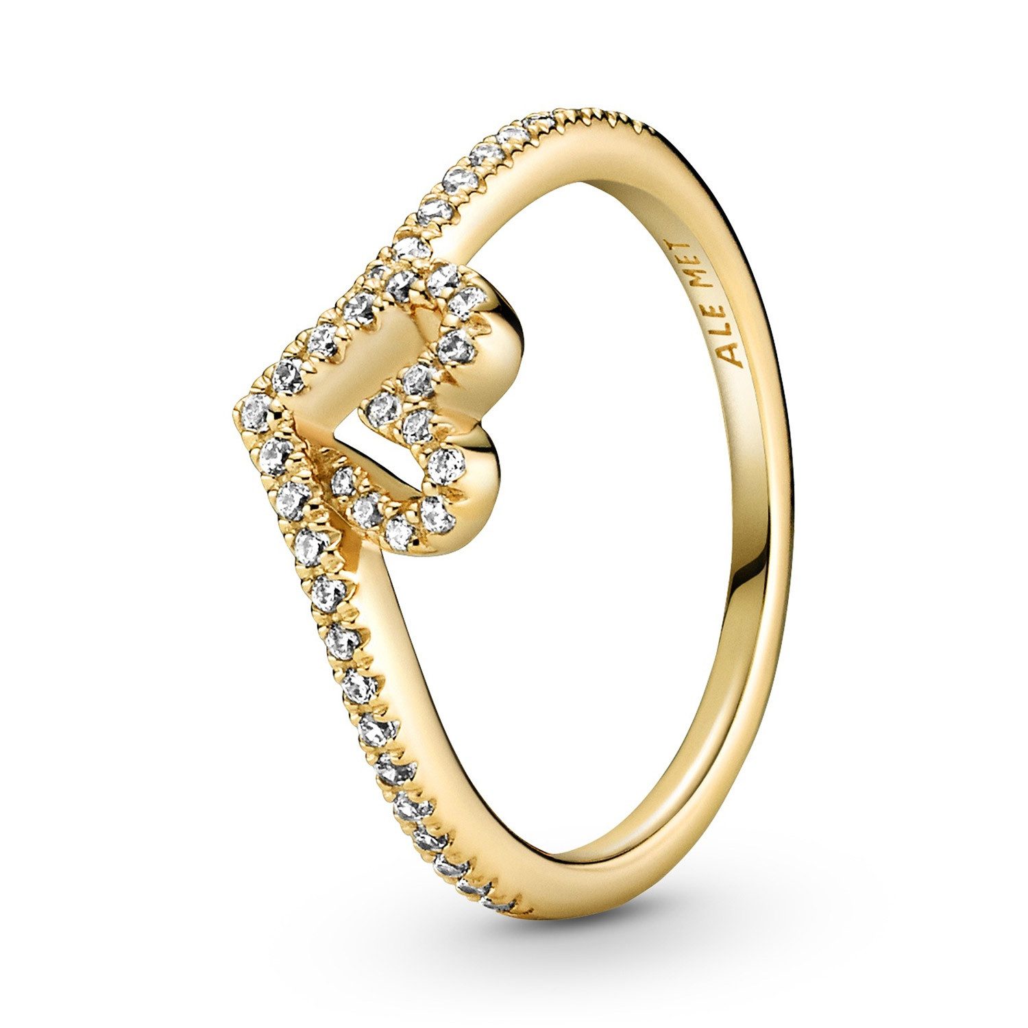 Pandora Fingerring Herz Funkelnder Wunsch Goldfarben günstig online kaufen