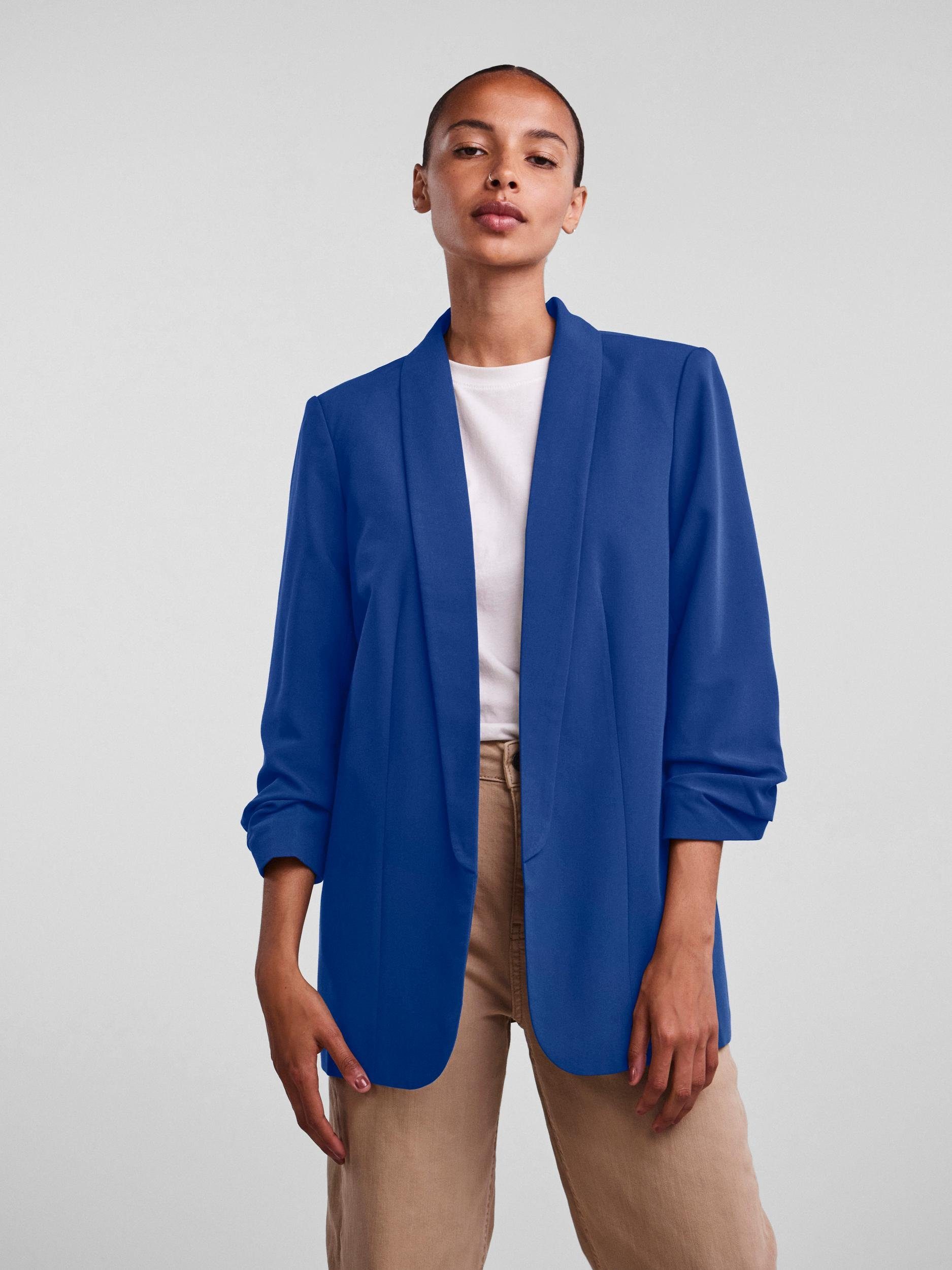 pieces Blusenblazer Ärmel Faltendetail mit NOOS PCBOSELLA 3/4 Mazarine Blue am BLAZER