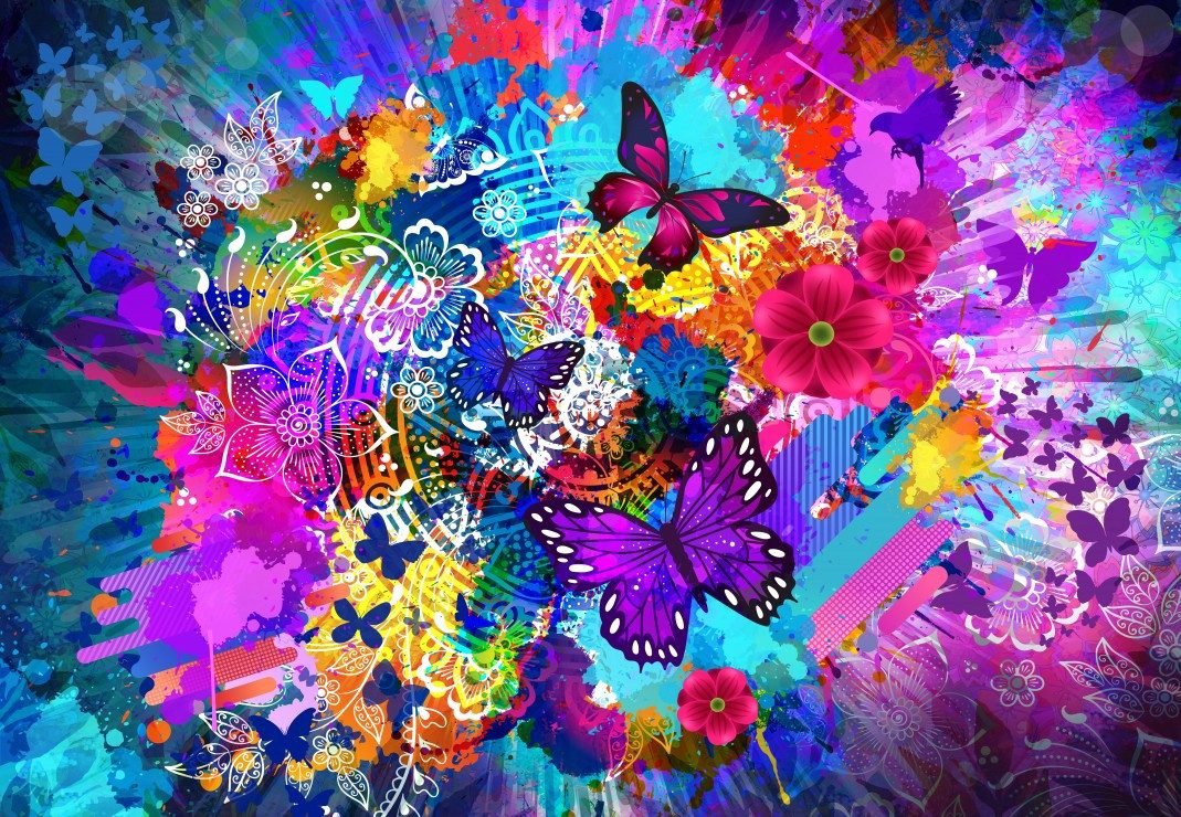 Bluebird Puzzle Puzzle Flowers and Butterflies, Puzzleteile