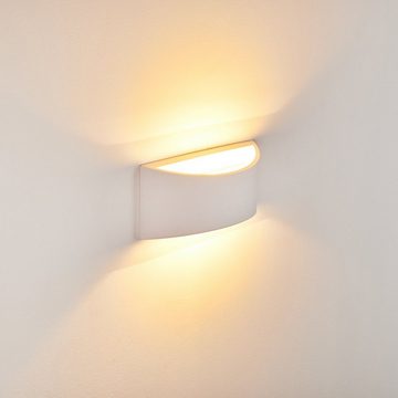 hofstein Wandleuchte »Sarre« Wandlampe aus Keramik in Weiß, ohne Leuchtmittel, mit Up & Down-Effekt, 1xG9, Innen mit handelsüblichen Farben bemalbar