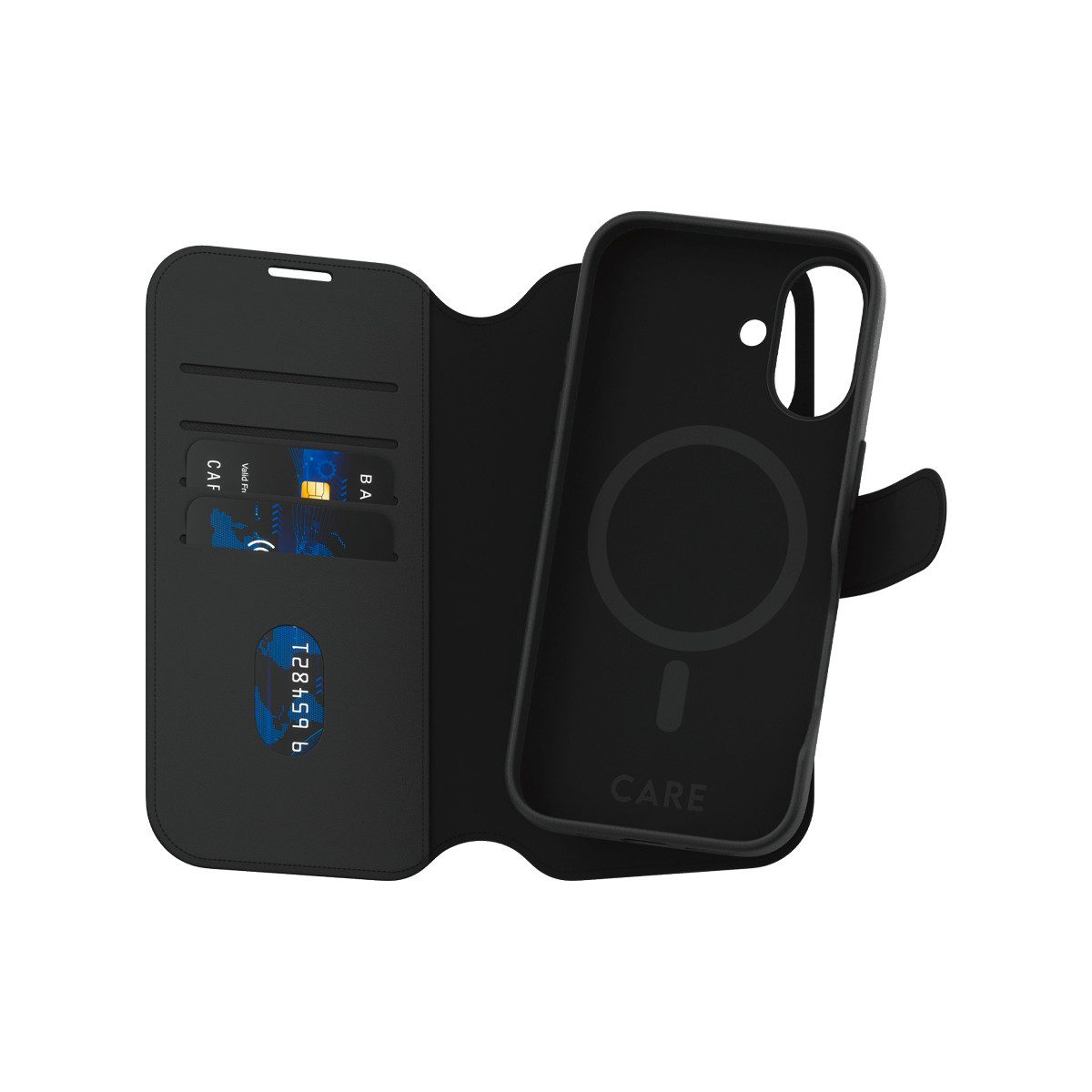 CARE by PanzerGlass Handyhülle Case Feature Tango 2-in-1 Wallet Case Apple iPhone 16, Backcover, Schutzhülle, Handyschutzhülle, Case, Schutzcase, stoßfest