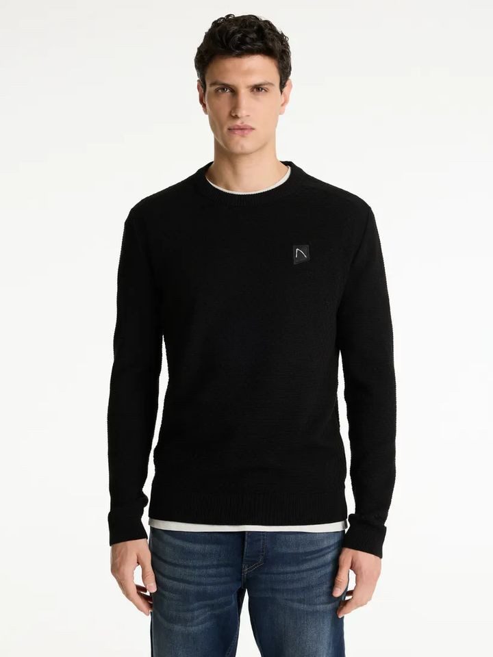 CHASIN' Вязаные свитера – Regular Fit Пуловеры – Waffelstruktur – Rundhals Sweater – RICO