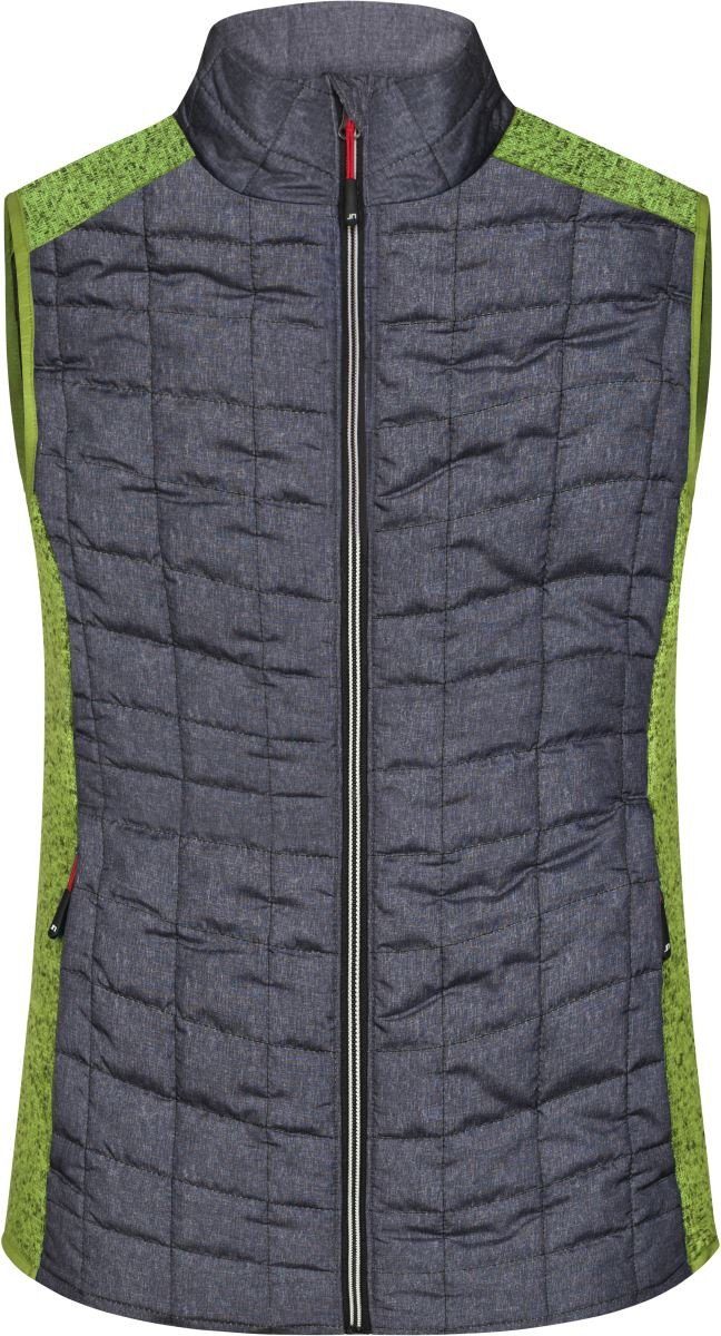 James & Nicholson Steppweste James & Nicholson JN 739 Damen Hybrid Strickfleece Gilet kiwi