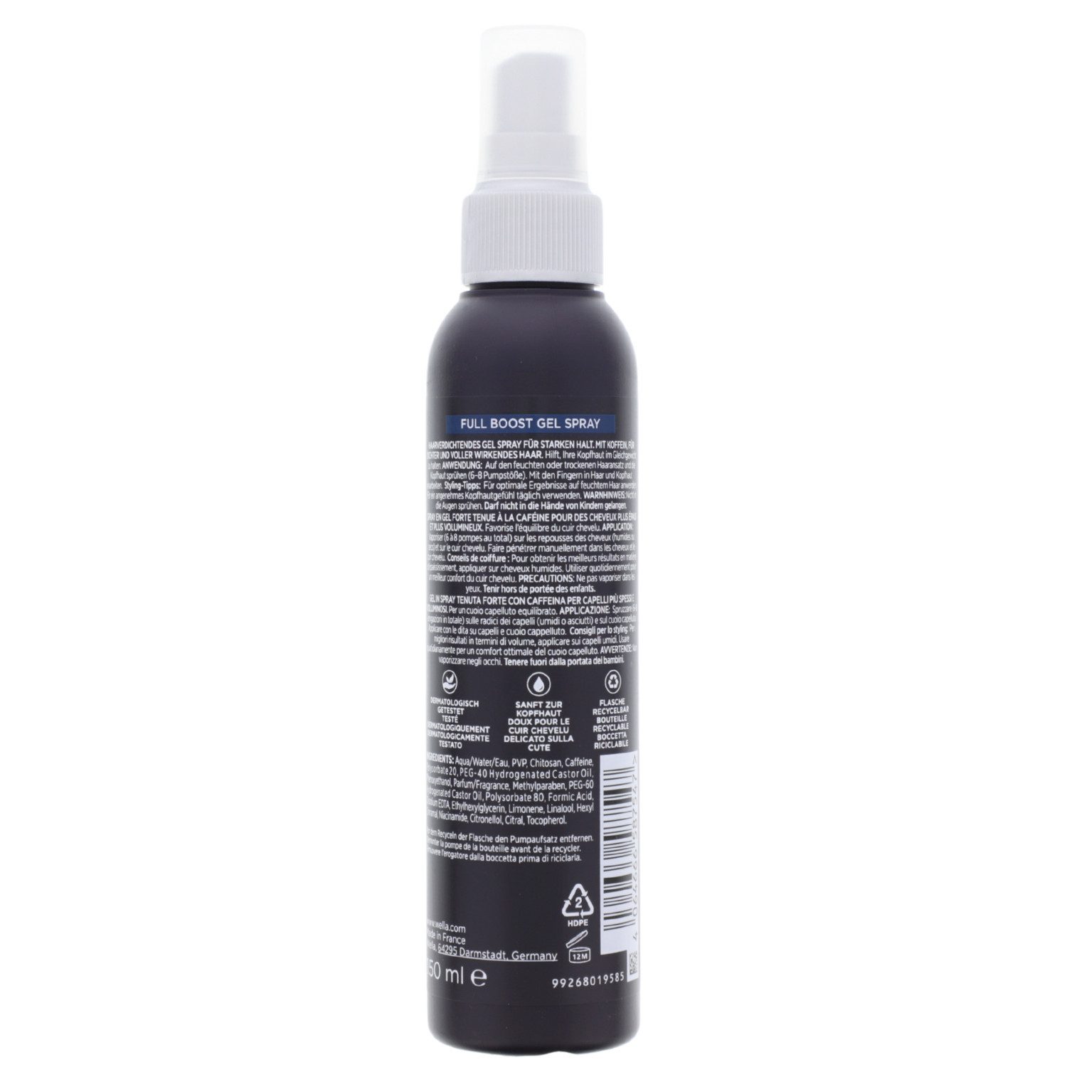 Wella Haarparfüm 3 x Wellaflex Men Full Boost Haarverdichtendes Gel Spray Starker Halt
