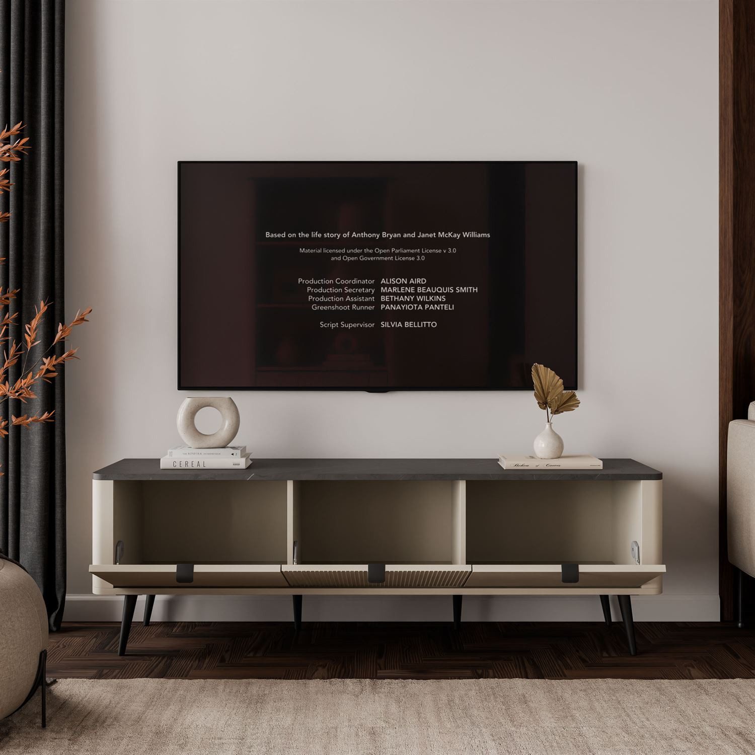 Lookway TV-Schrank AUTUMN 3D auf hohen Beinen