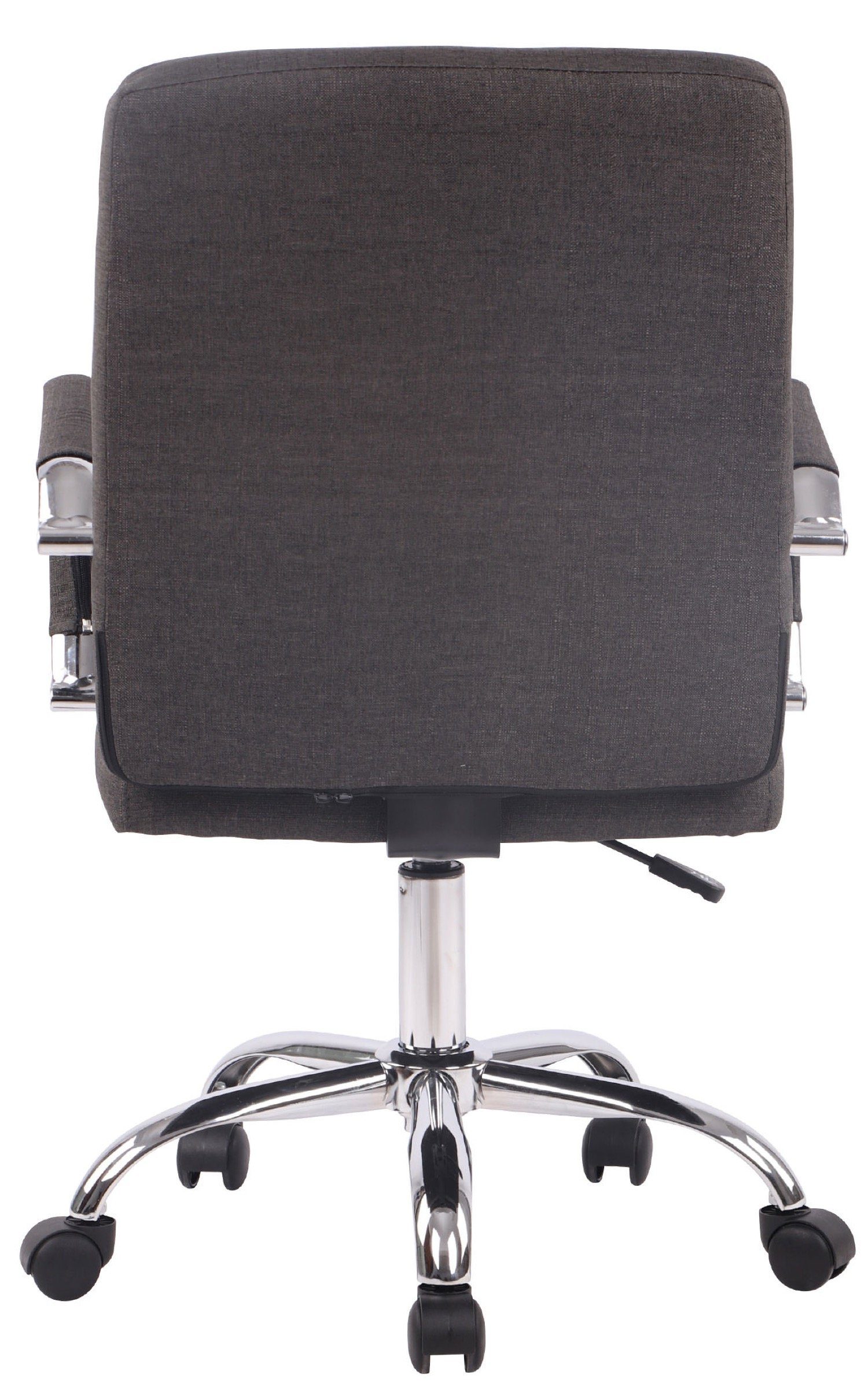 Sitzfläche: XXL), TPFLiving V1 chrom Drehstuhl, - mit (Schreibtischstuhl, höhenverstellbar drehbar bequemer Bürostuhl Metall - Bürostuhl und Gestell: 360° Deal Rückenlehne Chefsessel, Stoff dunkelgrau