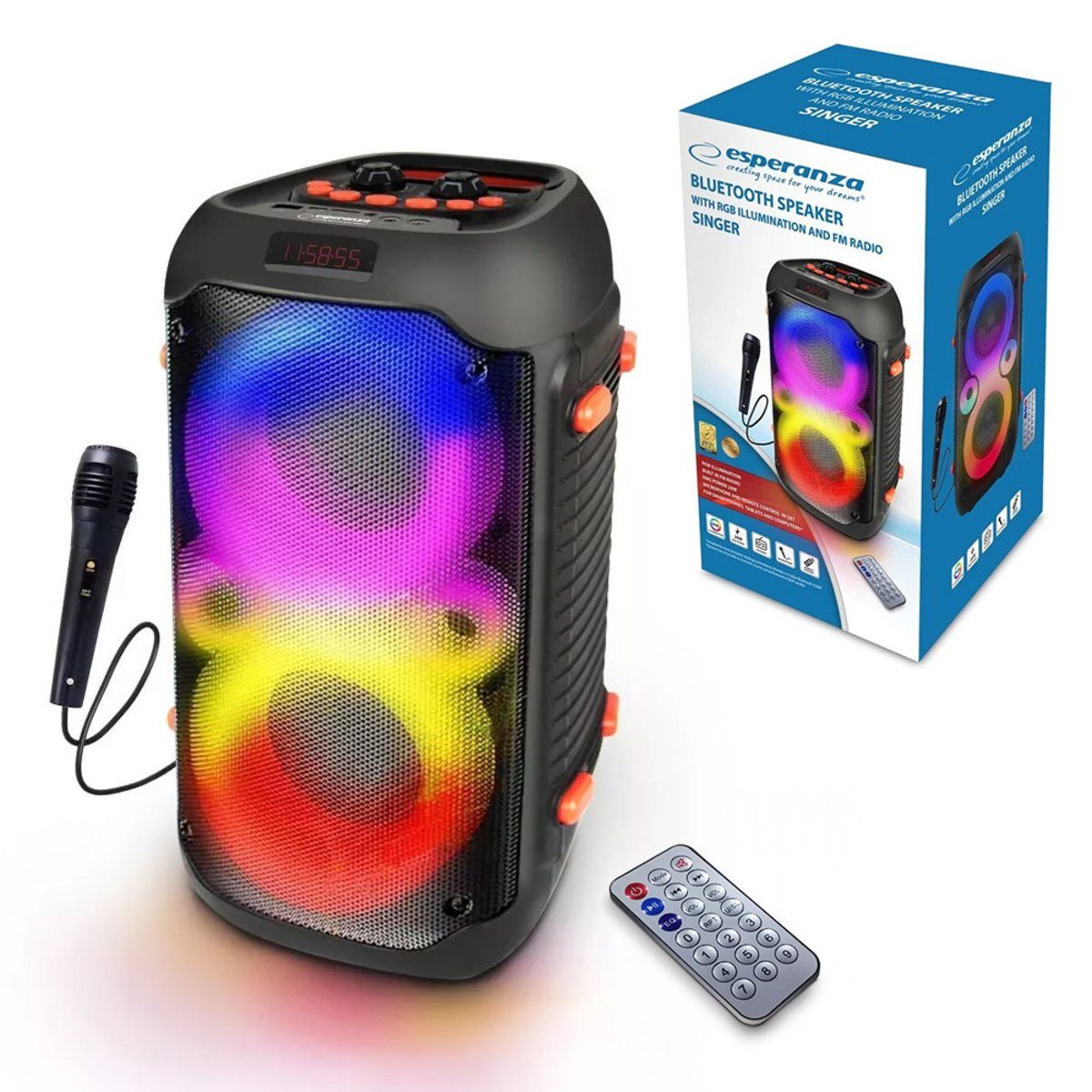 Esperanza Esperanza Bluetooth-Lautsprecher Schwarz EP156 Bluetooth-Lautsprecher