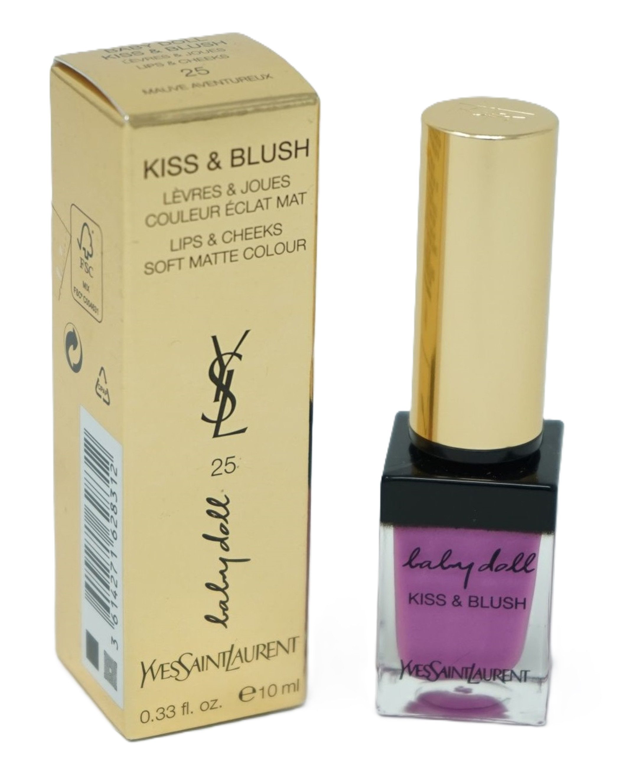 YVES SAINT LAURENT Блеск для губ Yves Saint Laurent Kiss & Blush Блеск для губ 25 Mauve Aventureux