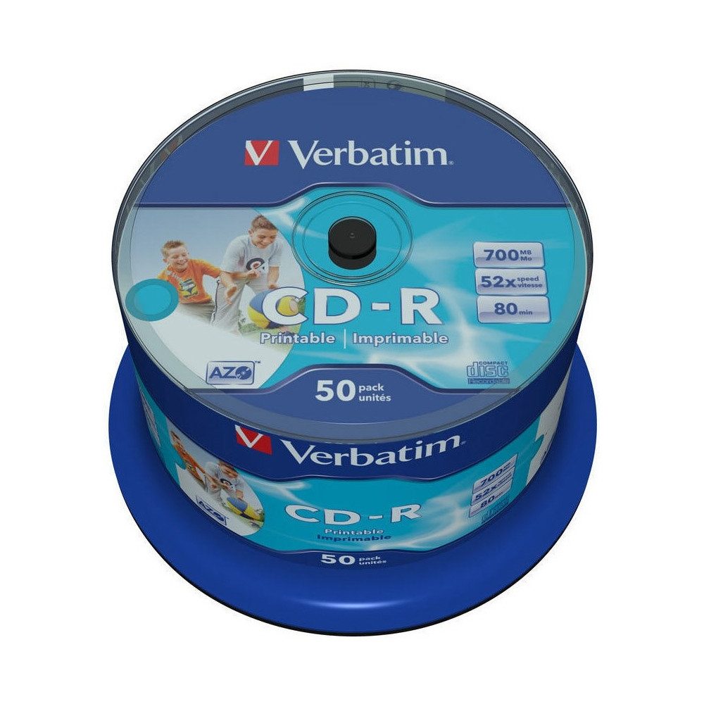 Verbatim CD-Rohling Verbatim CD-R AZO 52x 700MB Wide Printable Rohlinge.