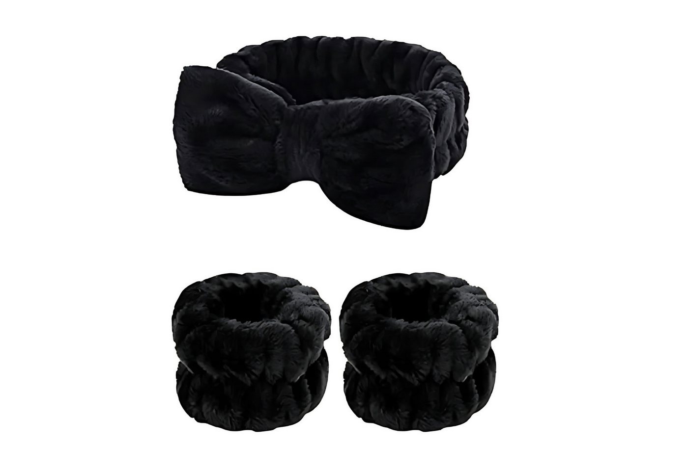 HS.SUPPLY Diadem Haarband, Gesichtsband, Schminkband, Handgelenkband-Set, perfekt für die tägliche Hautpflege