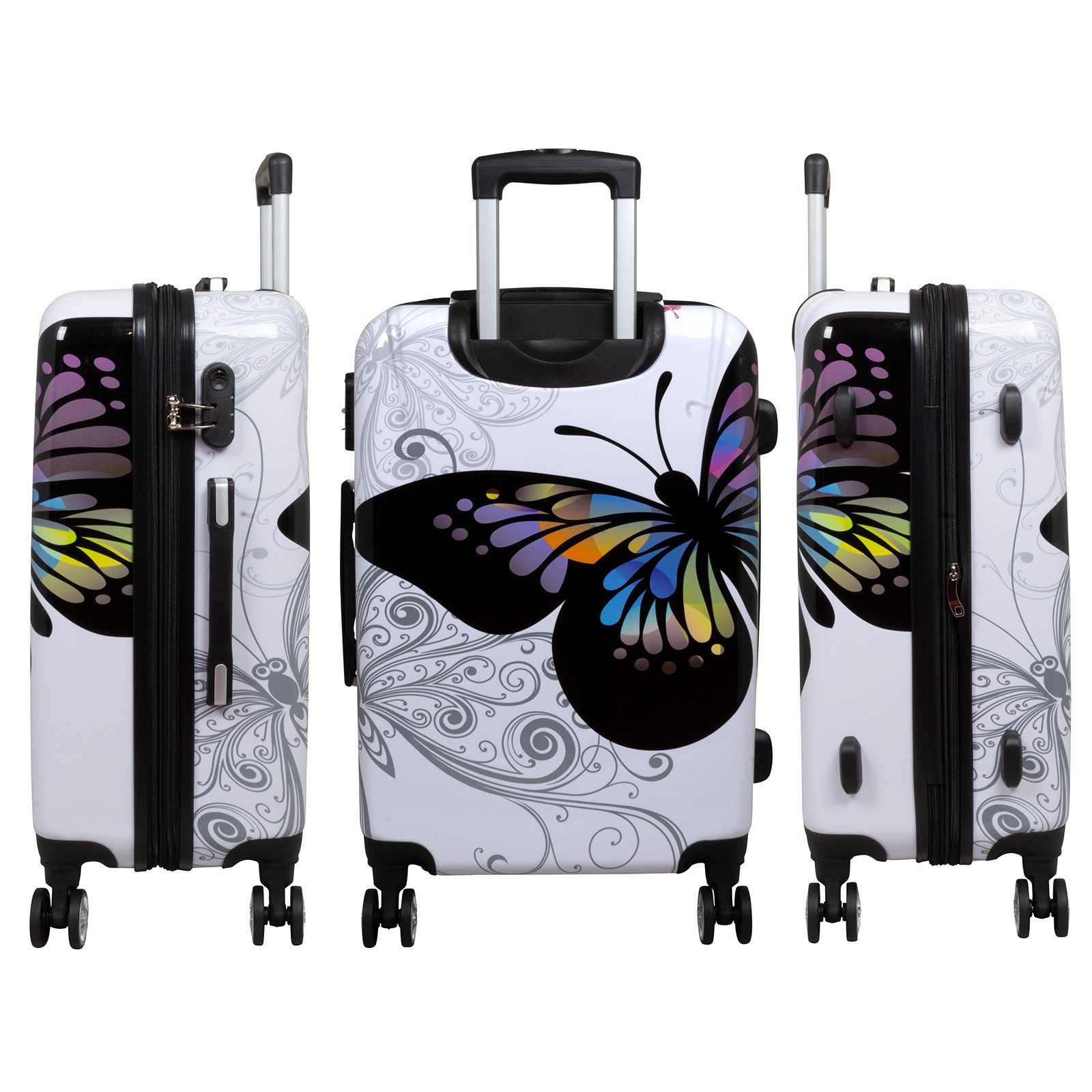 Trendyshop365 Hartschalen-Trolley Butterfly, bunter Koffer mit Schmetterlin günstig online kaufen