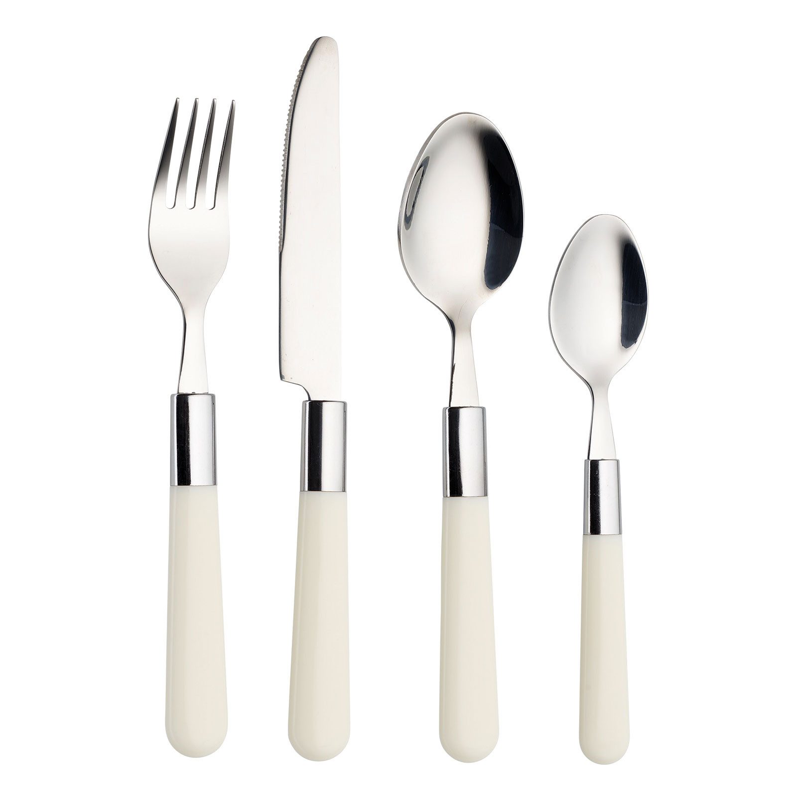 ECHTWERK Besteck-Set Bistro Besteckset 16tlg. (16-tlg), 4 Personen, Edelstahl 18/10, Kunststoff, mit Kunststoffgriffen aus hochwertigem Edelstahl für 4 Personen