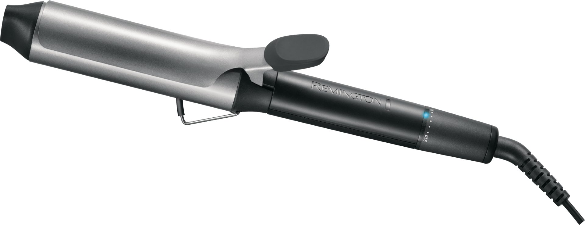 Remington Lockenstab CI5538 Pro Big Curl, Keramik-Turmalin, 38 mm Lockenstab für natürliche und große Locken schwarz|silberfarben
