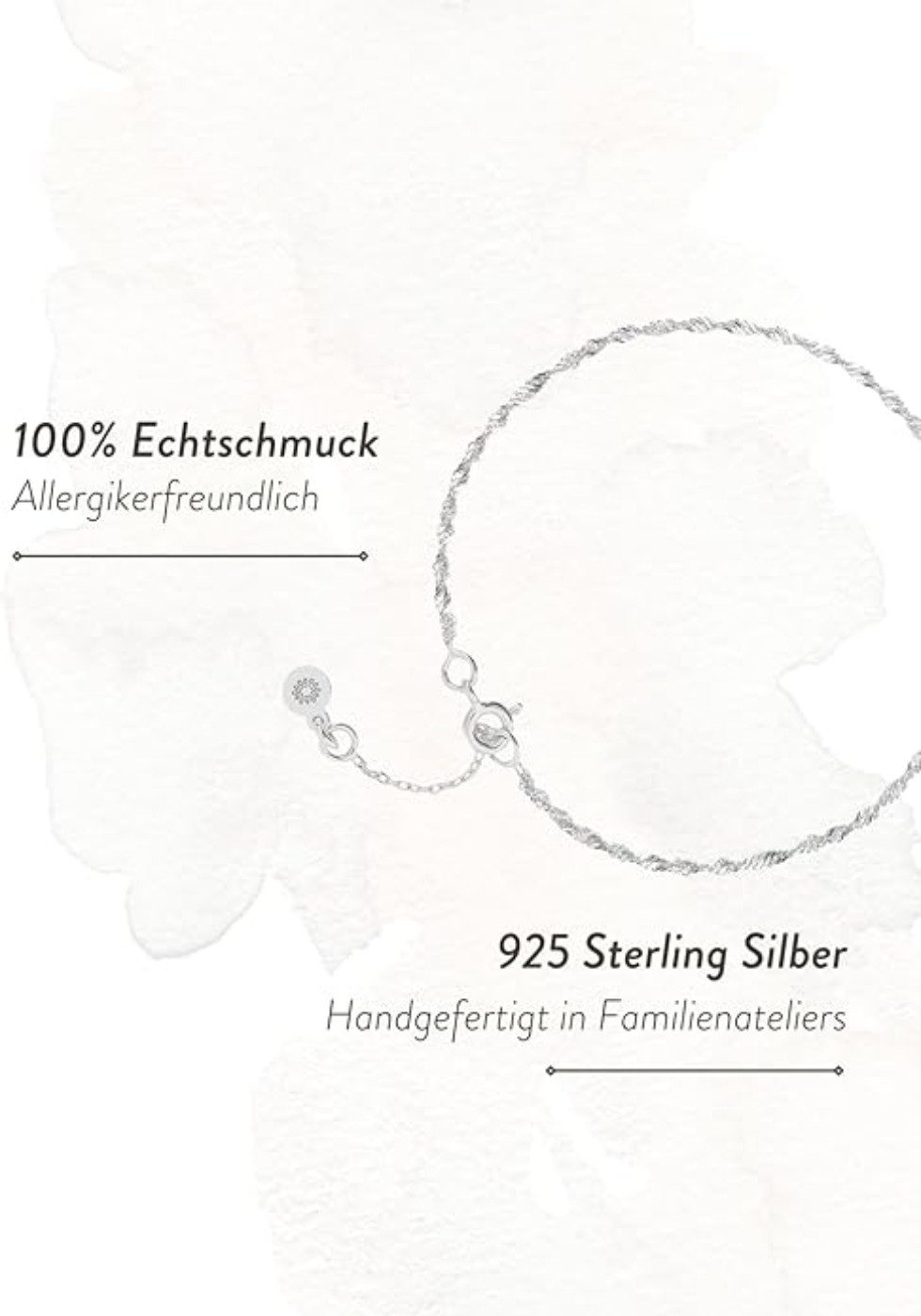 Einzelstück Armband Armband Memory gedrehtes Silberarmband 925 Sterling Silber – Bild 4 von 5