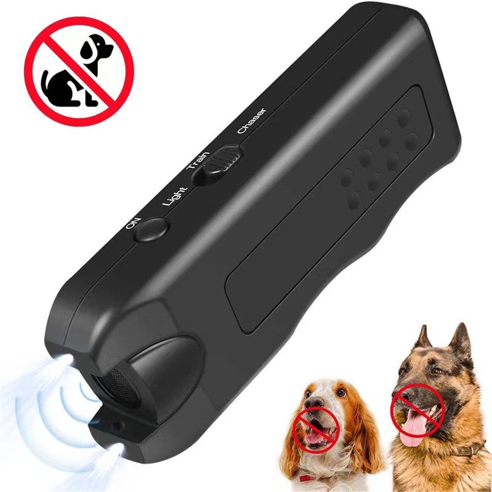 Ultraschall-Tierabwehr Handheld Hunderepeller mit Ultraschall 3-in-1 Hundeabwehrgerät