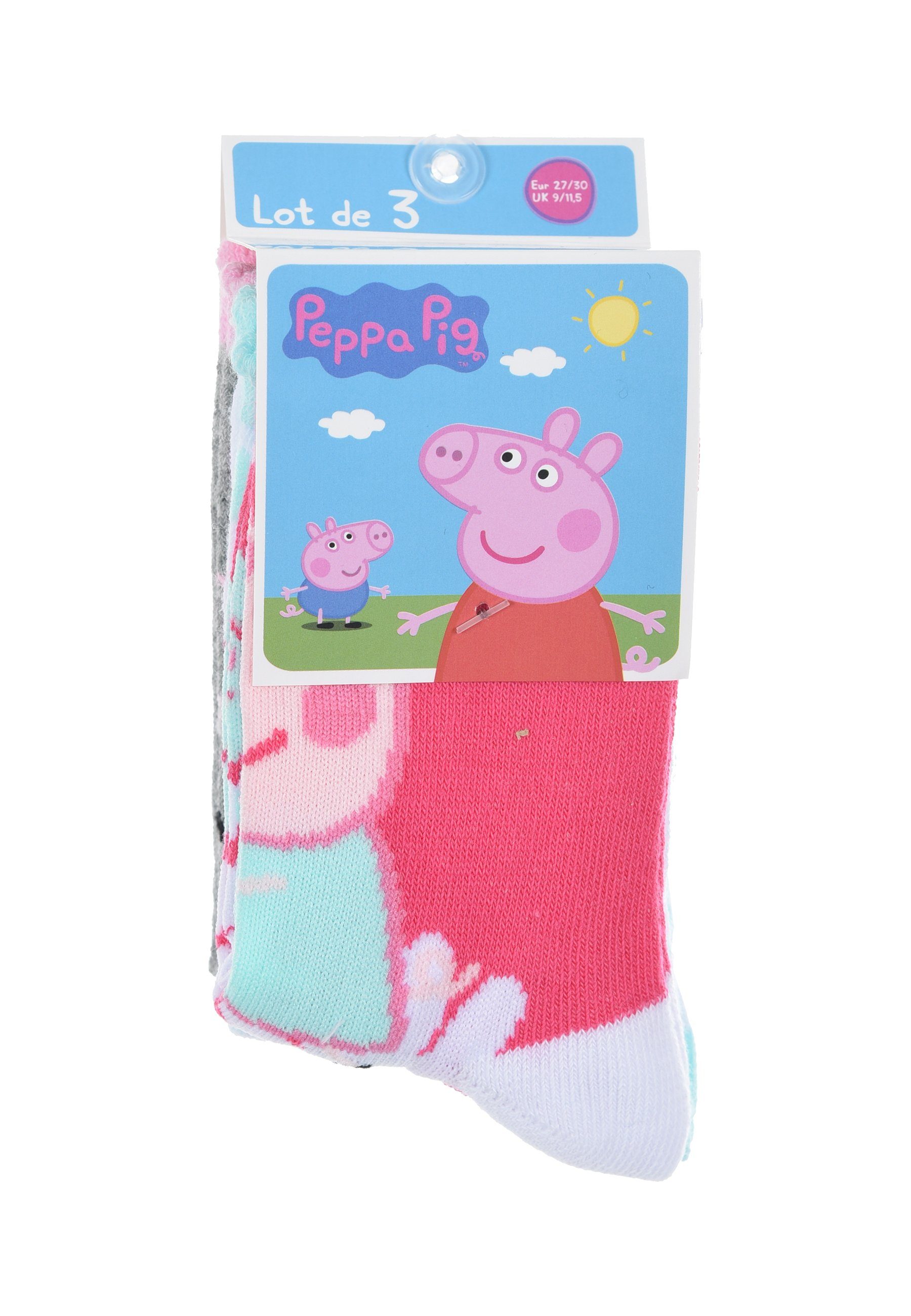 Wutz Peppa Socken Socken Kinder Strümpfe Pig Peppa (3-Paar) Mädchen