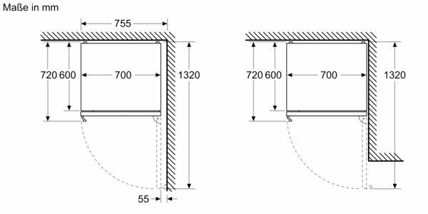 BOSCH Kühl-/Gefrierkombination 70 cm 203 breit KGN49VXCT, cm hoch