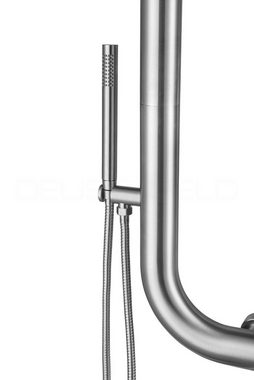 DEUSENFELD Duschsystem M8DS4510 "TUBE 10" Echt EDELSTAHL Indoor & Outdoor M8 Aufputz Dusche, SS316er Edelstahl