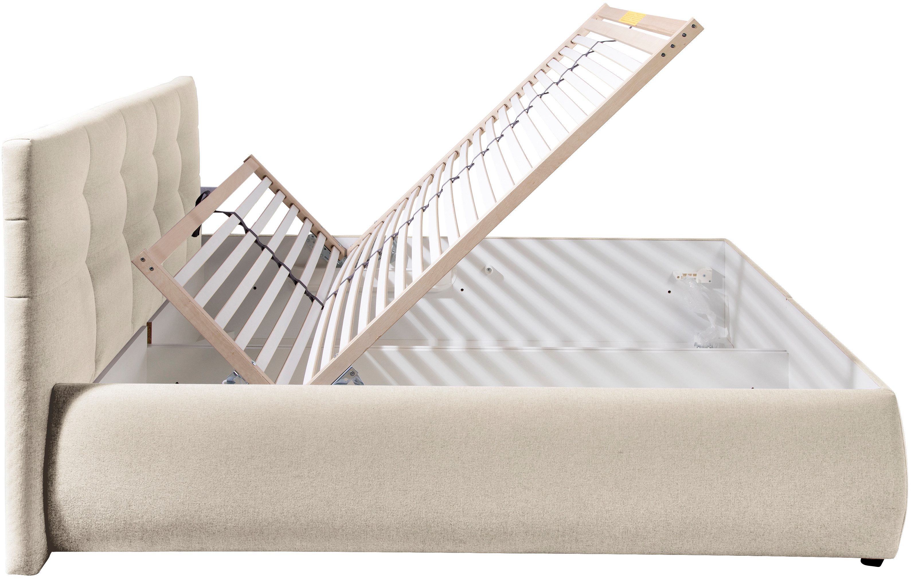 Maintal Polsterbett Felsental, inklusive Bettkasten, in H2, H3 & H4 erhältlich