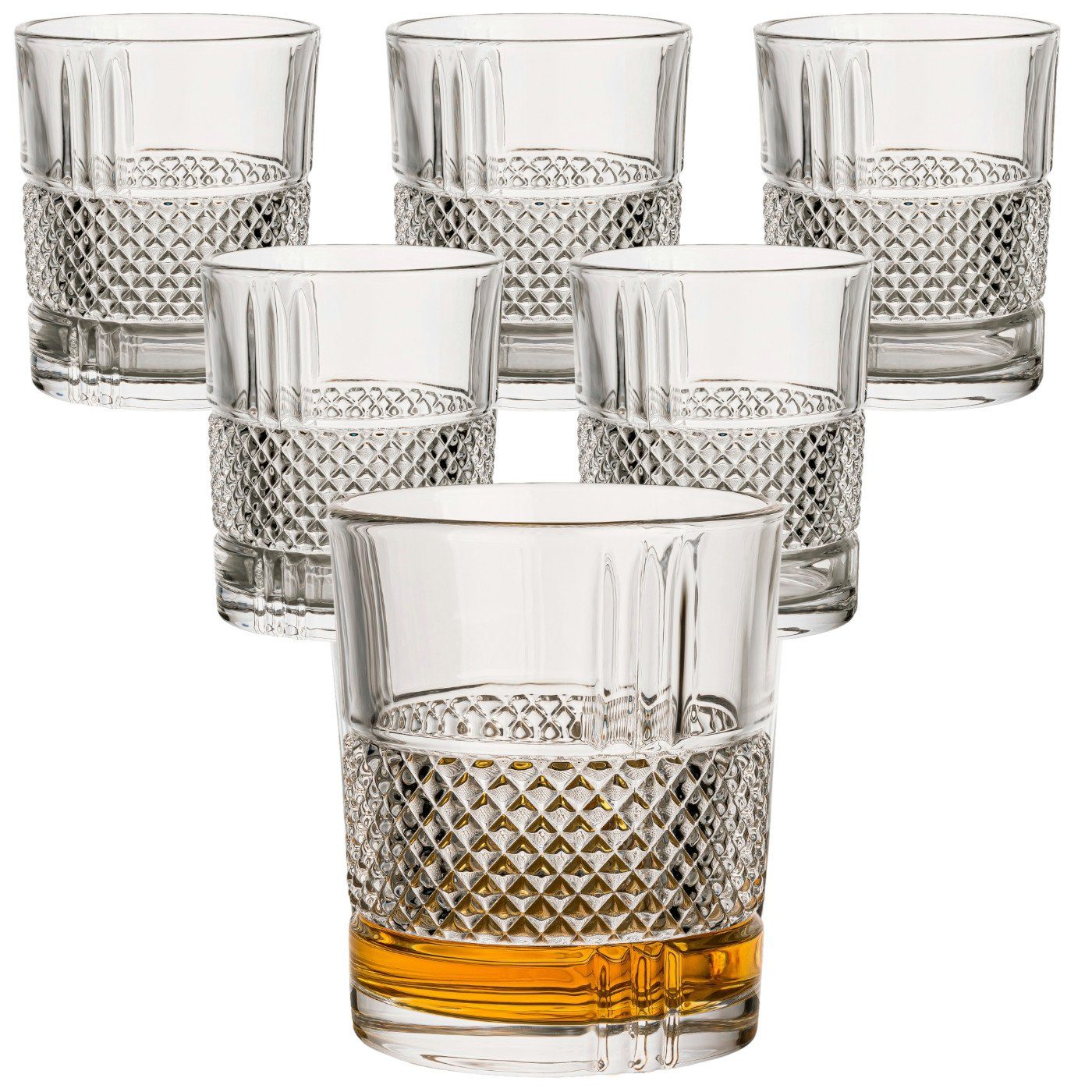 Whiskyglas Set - Kristallglas Gläser - Trinkgläser für Whisky, Scotch, Cognac