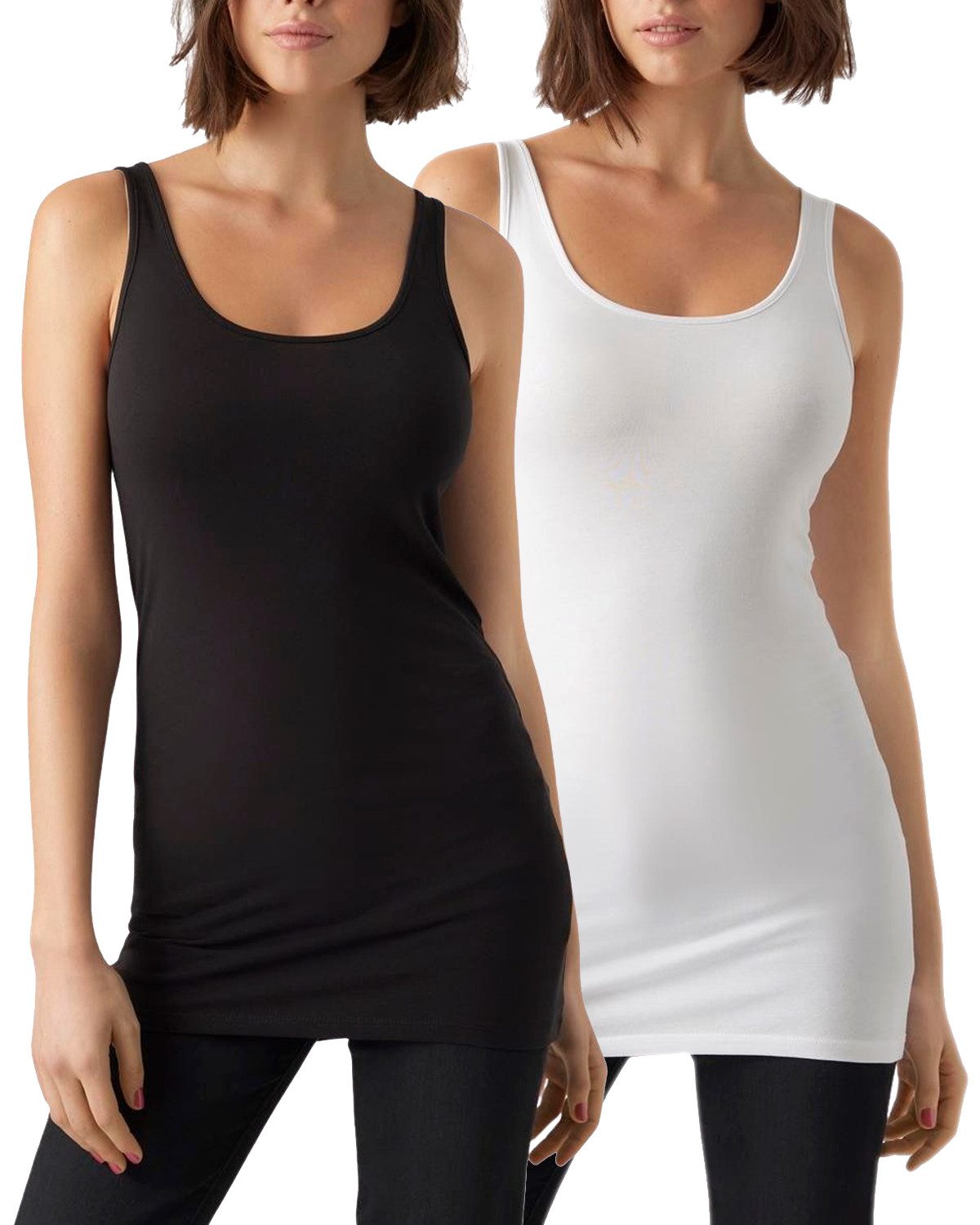 Vero Moda Tanktop (Set) Basic Shirt im Doppelpack