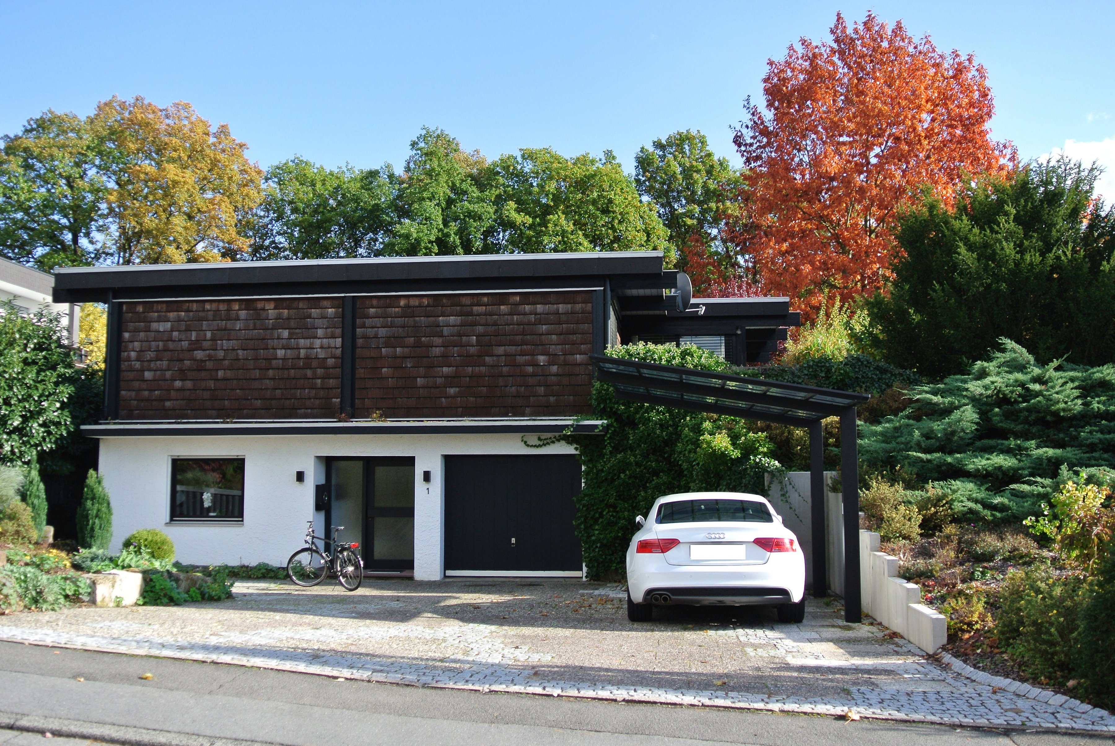 cm, Typ Einzelcarport Einfahrtshöhe, cm BxT: Aluminium 80 Sonderlänge-schwarz, Ximax Linea 240 273x556