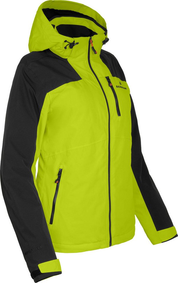 Bergson Winterjacke KURRIKA THERMO Damen Regenjacke, leicht wattiert, 20000 mm Wassersäule, Normalgrößen