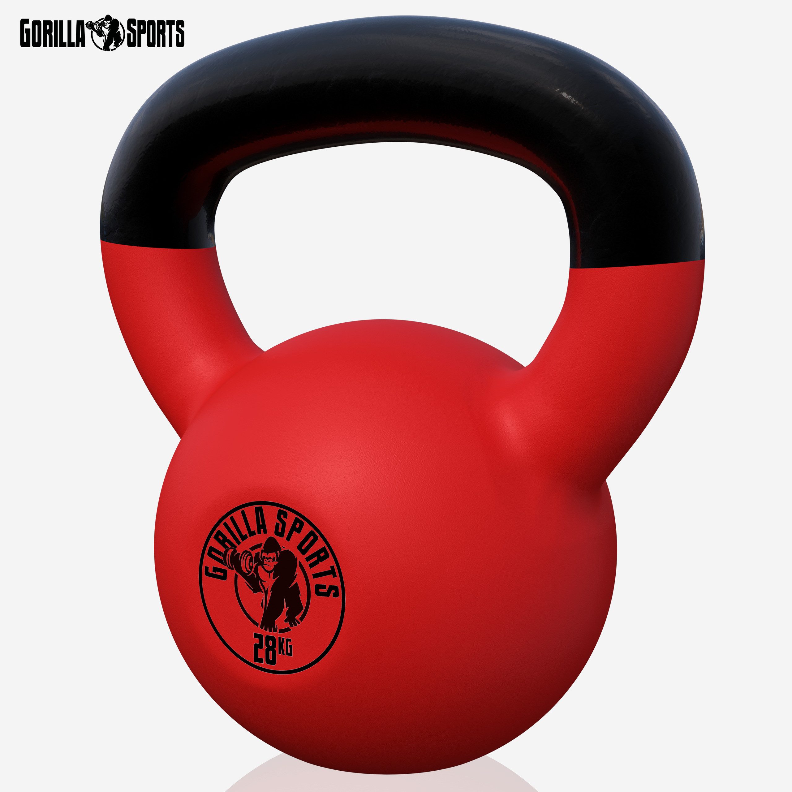 GORILLA SPORTS Kettlebell 2 - 32 kg Gewichte, Gusseisen, Neopren - Kugelhantel, Schwunghantel, (Einzeln / Set), Bodenschonende, Kugelgewicht für Fitness, Gym, Krafttraining