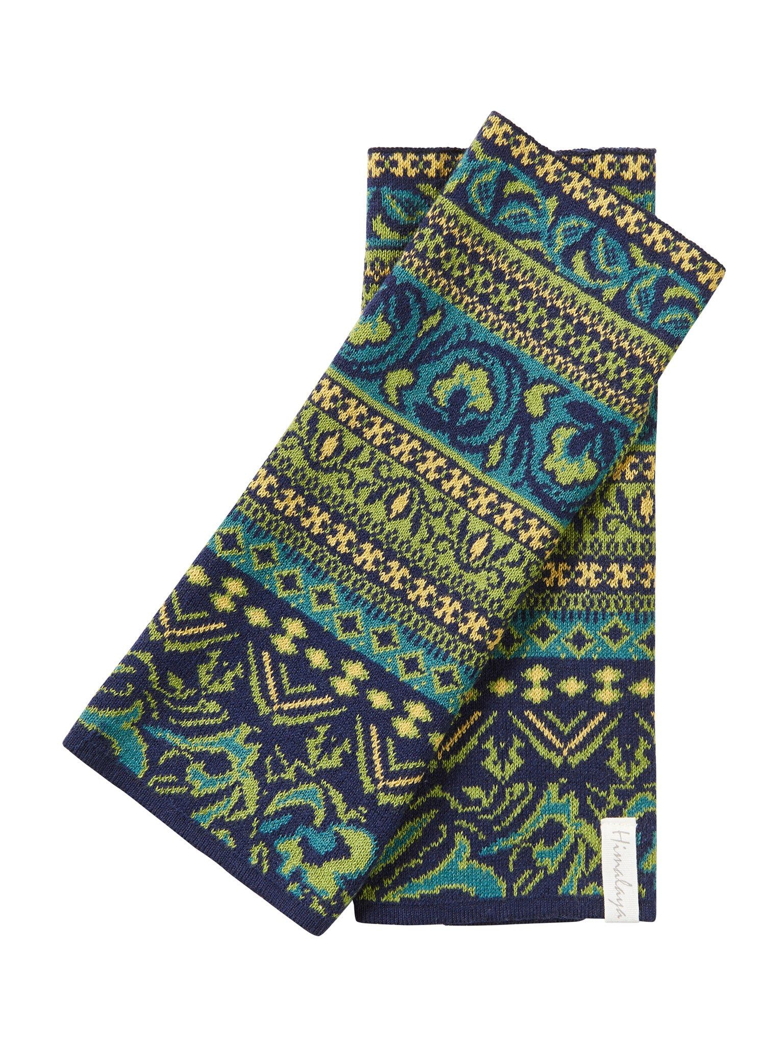 Himalaya Clothing Armstulpen Damen Unisex Pulswärmer GOTS zertifizierte Bio-Baumwolle Jacquard Handgelenkstulpen aus nachhaltigem Material mit feiner Strickoptik